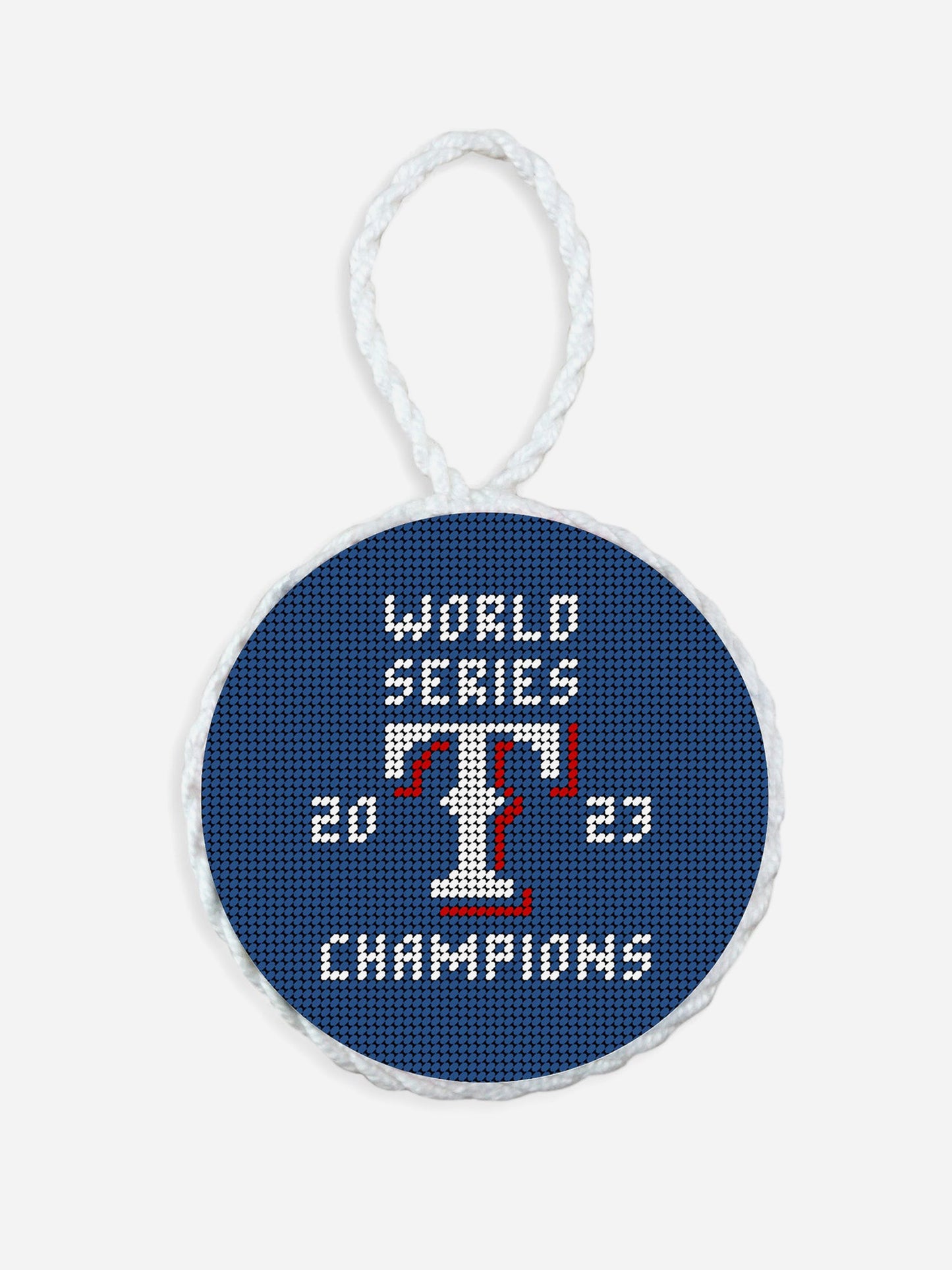 Smathers + Branson Texas Rangers 2023 World Series Needlepoint Ornament - Saint Bernard