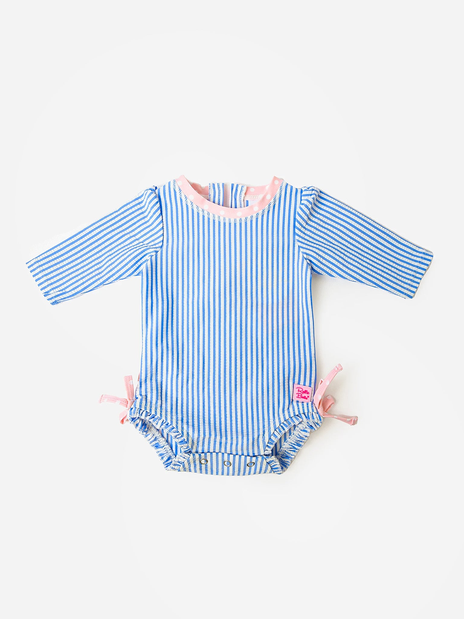 Rufflebutts Baby Girls' Long Sleeve Onesie Rash Guard