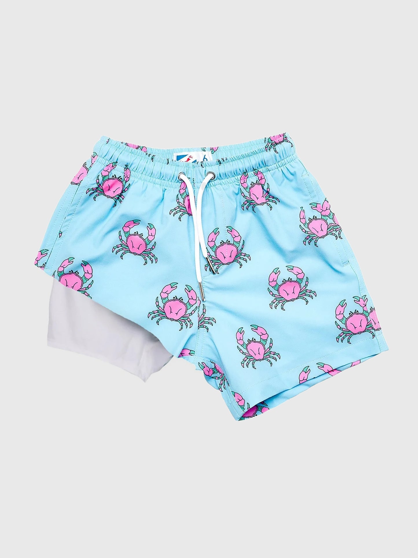Bermies Boys' Pink Crabs Swim Trunk - Saint Bernard
