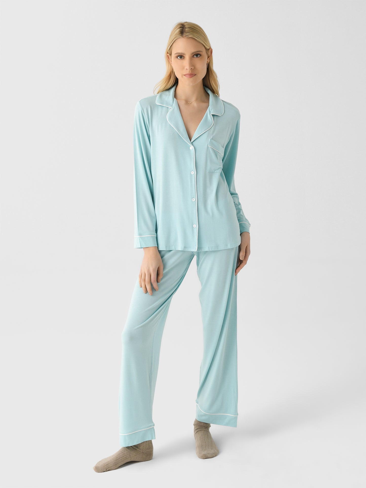 Eberjey Women's Gisele Long Pajama Set - Saint Bernard