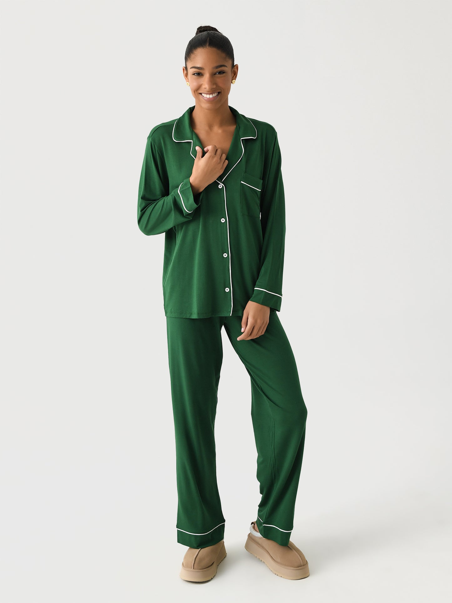 Eberjey Women's Gisele Long Pajama Set - Saint Bernard