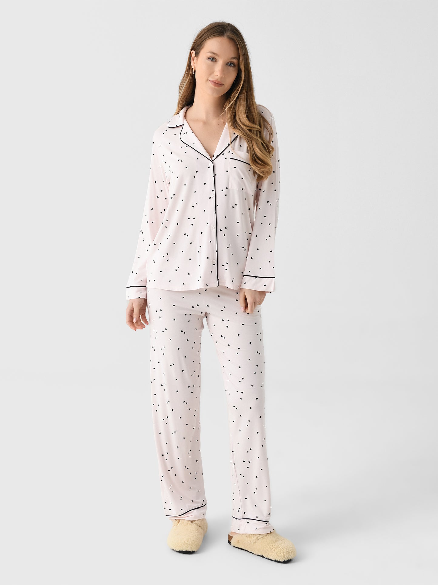 Eberjey Women's Gisele Printed Long Pajama Set - Saint Bernard