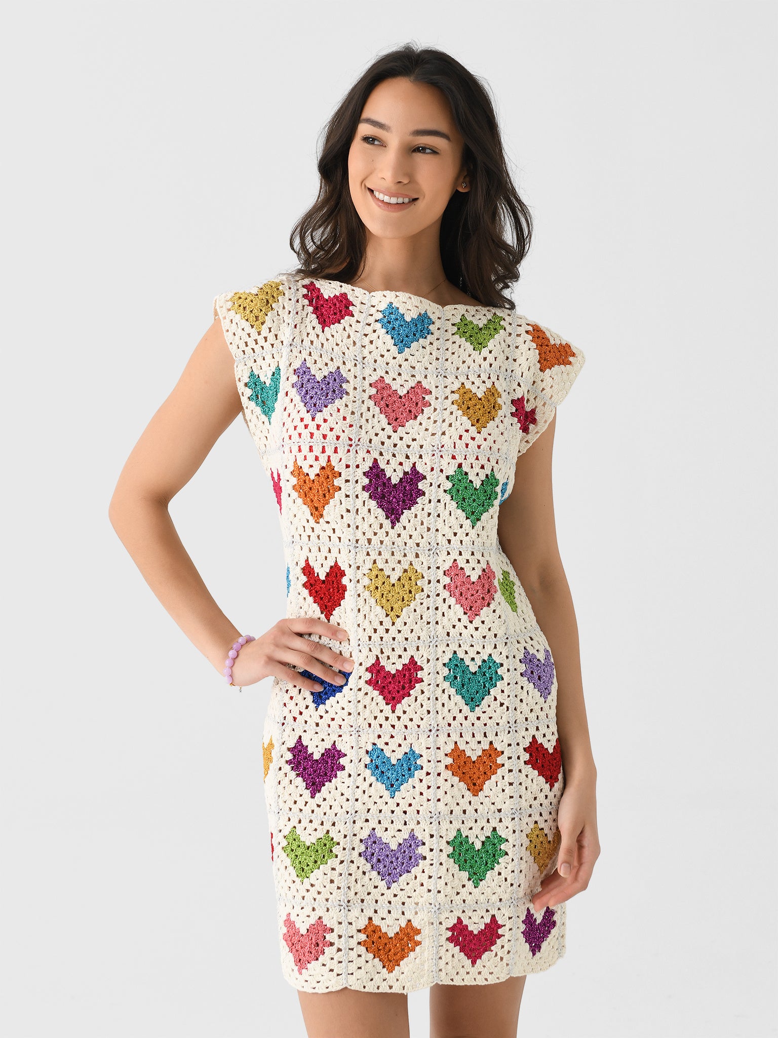 Rose Carmine Women's Mon Coeur Sleeveless Dress, Ecru, Cotton | Size: 1