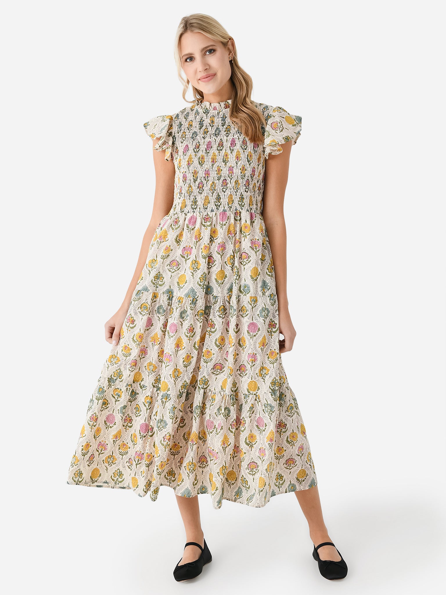 custom maxi dress Sur La Vague Women's Custom Flutter Maxi Dress