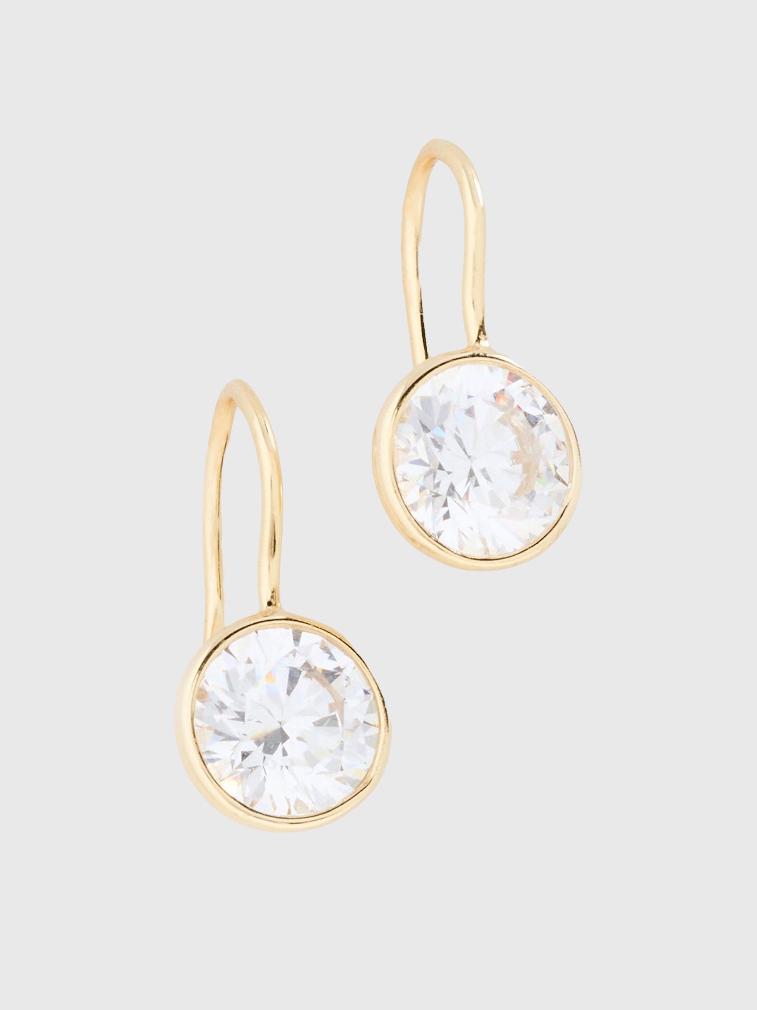 Shashi Bezel Drop Earrings Saint Bernard