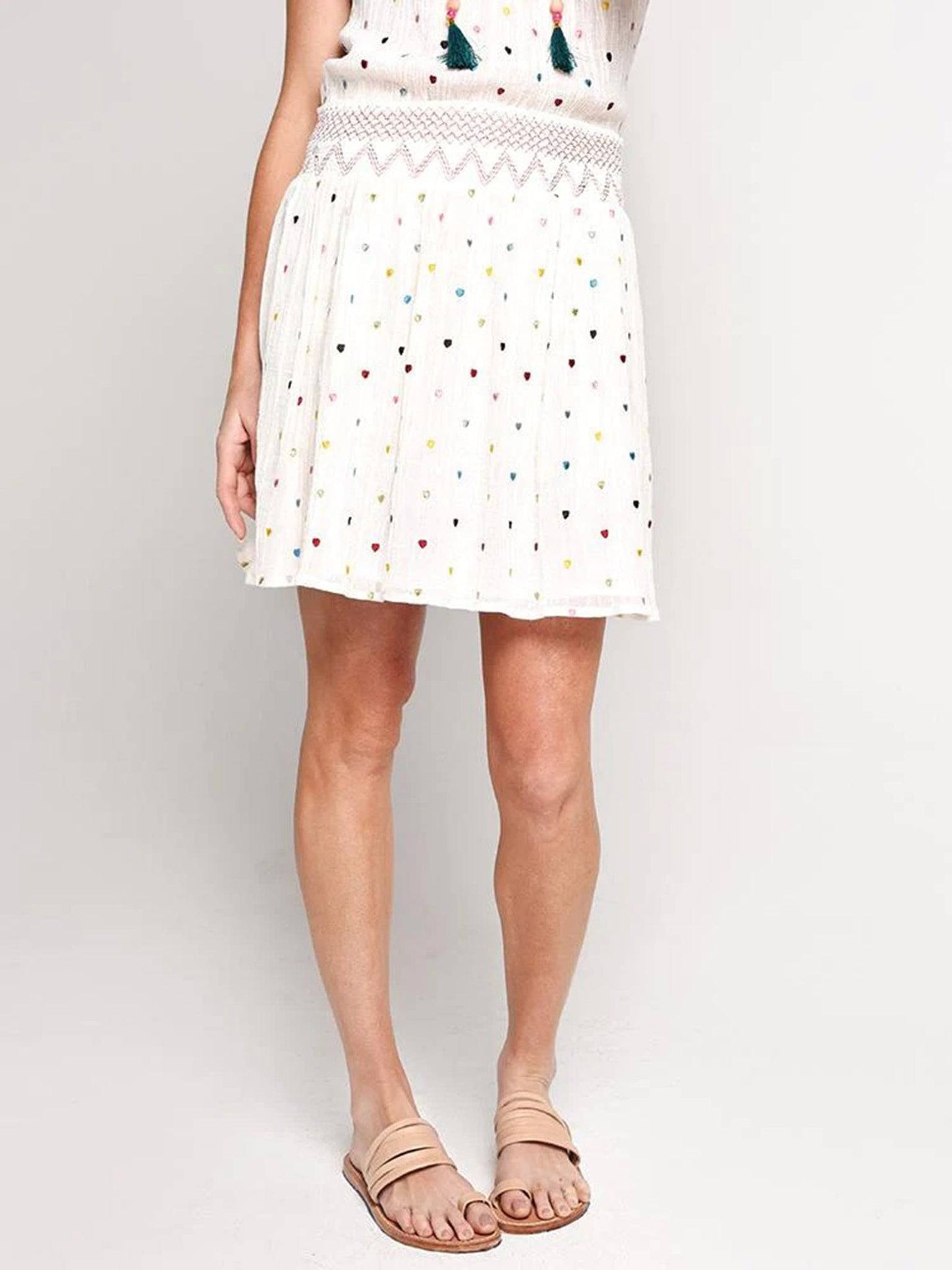 Alecia Bell Smocked Skirt - Saint Bernard