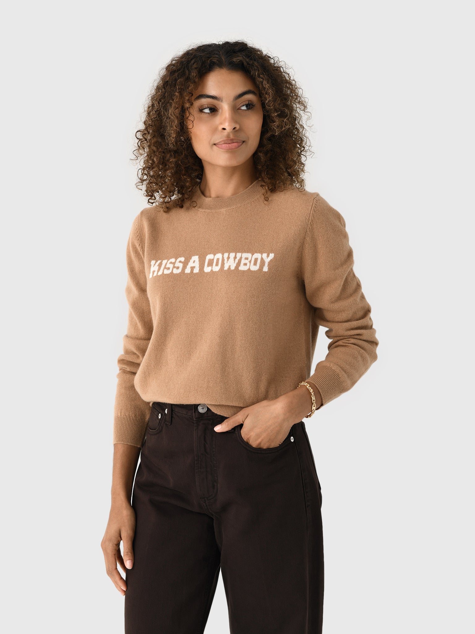 Jumper 1234 Women's Kiss A Cowboy Crew Sweater – Saint Bernard