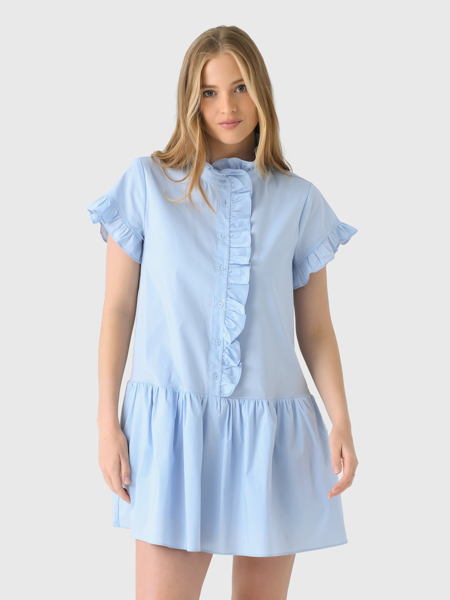 Eche Women's Ruffled Mini Dress Saint Bernard Eche Women's Ruffled Mini Dress Saint Bernard
