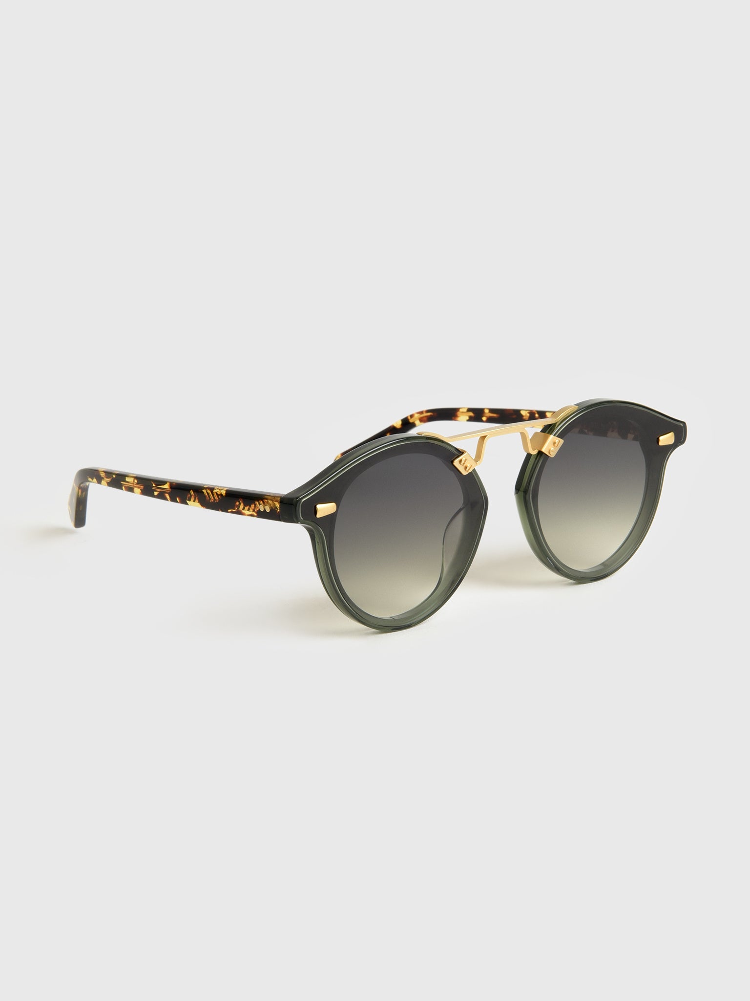 Krewe St. Louis Nylon Sunglasses Krewe - St. Louis Nylon Sunglasses in Bottle Green main image 3