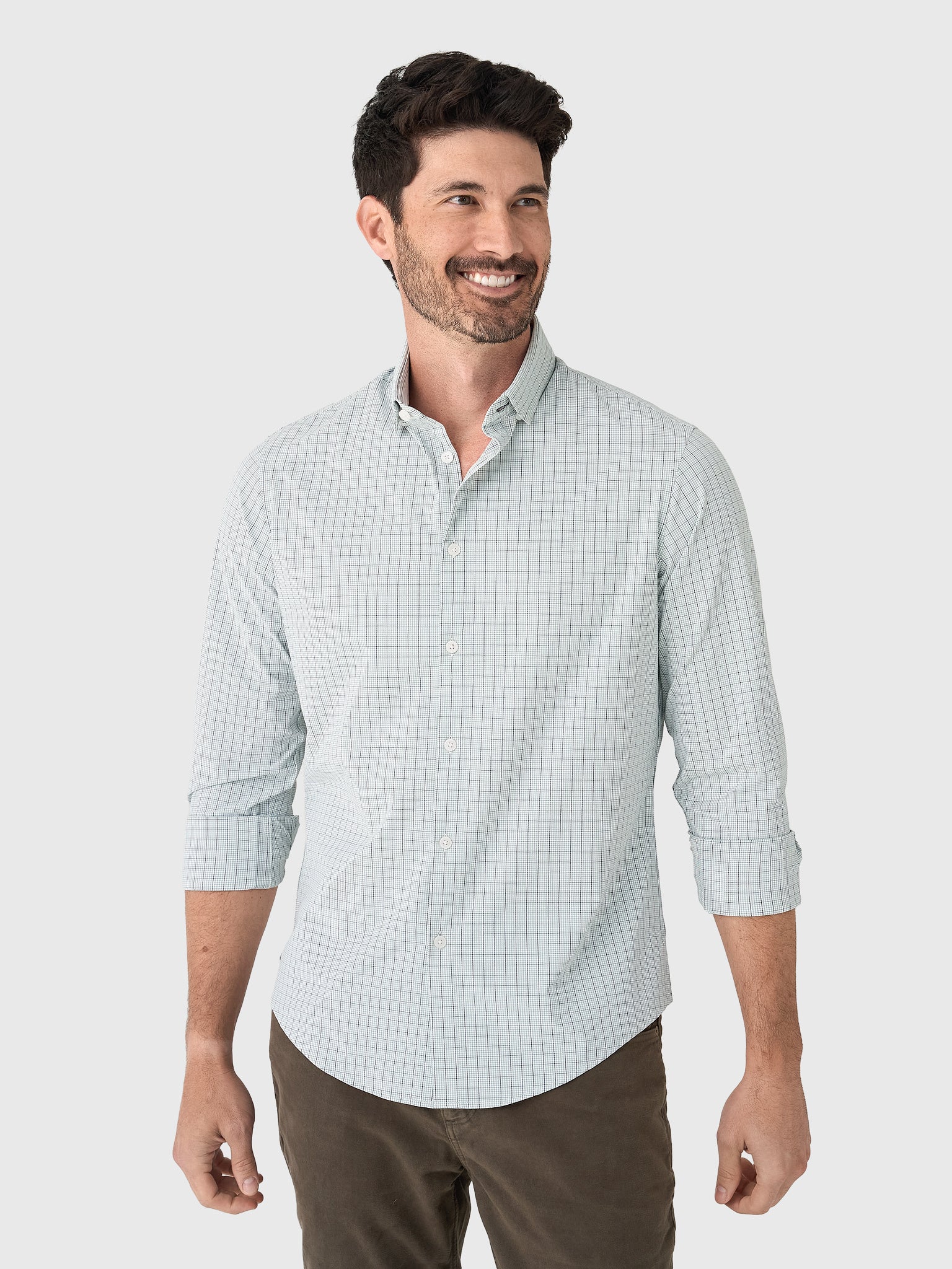 men's no tuck dress shirts Mizzen+Main Men's Trim Leeward No Tuck Dress Shirt