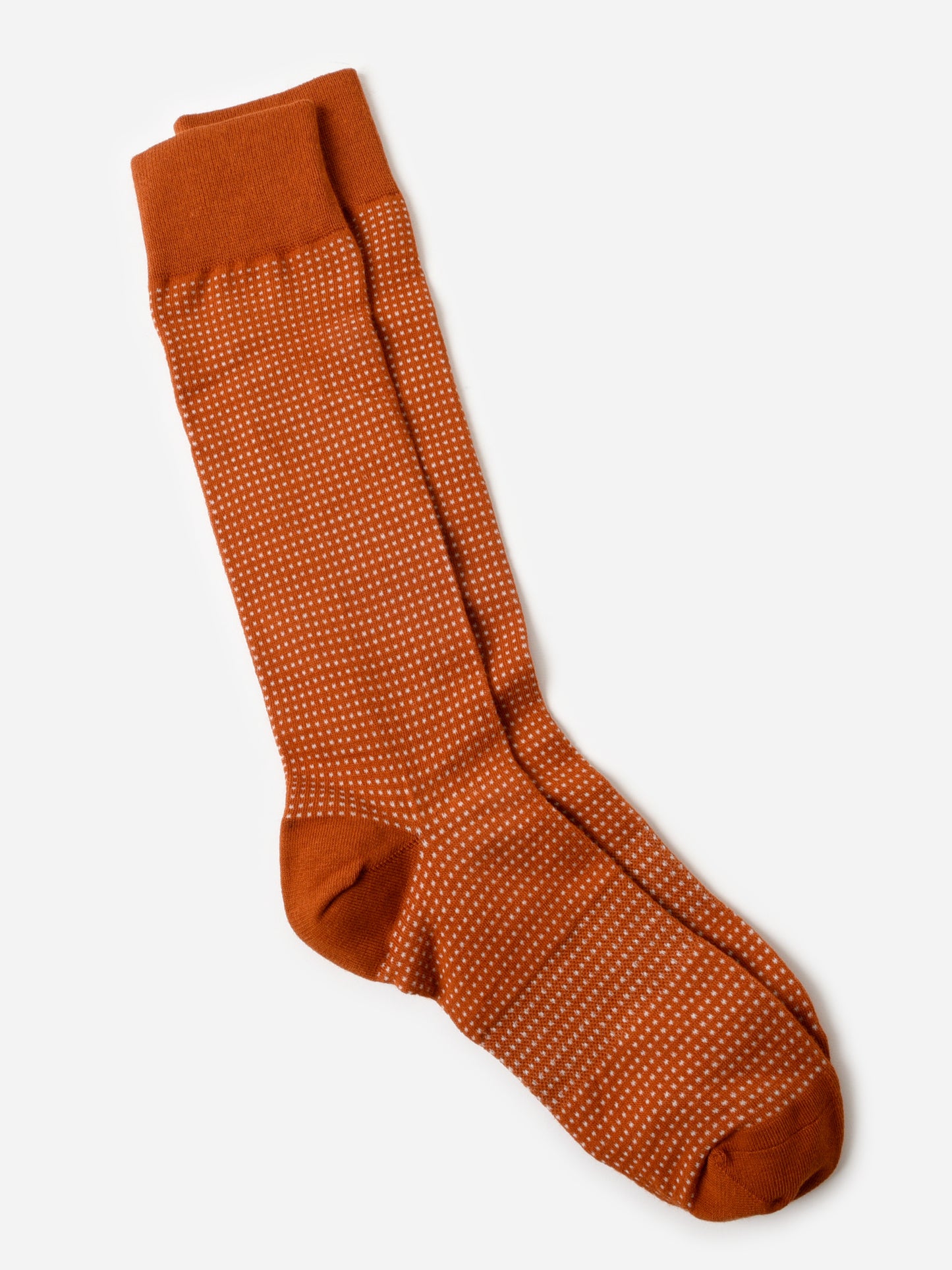 Dead Soxy Men's Tex Orange Birdseye Dress Socks - Saint Bernard