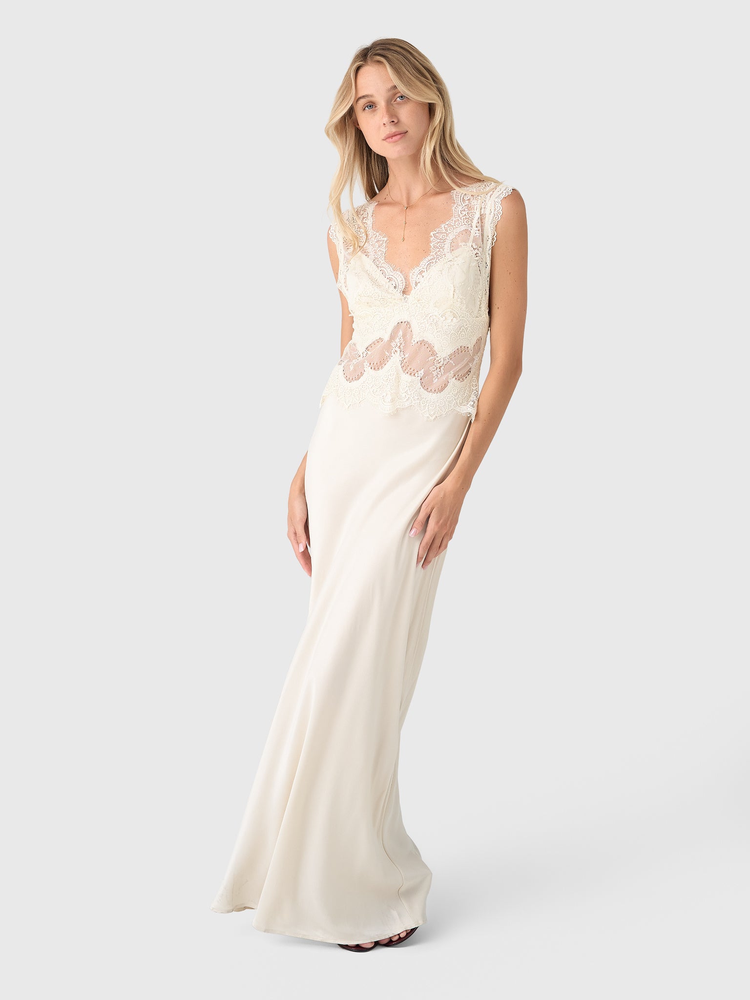 chinese dress ladies Third Form Women's Visions Lace Floor Length Dress – Saint Bernard