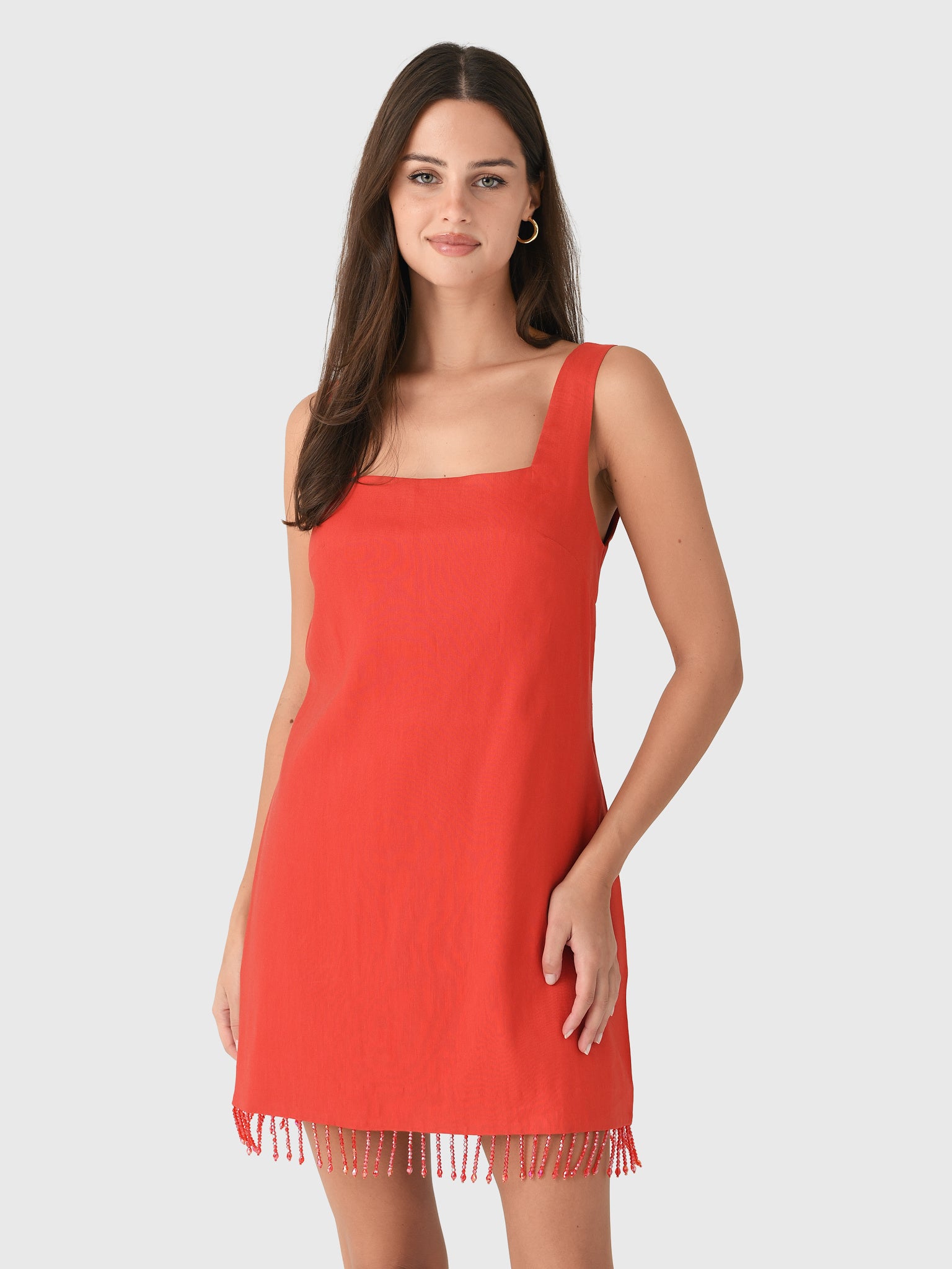 THIRD FORM Flame Linen MINI DRESS Grenadine / M THIRD FORM Flame Linen MINI DRESS Grenadine / M
