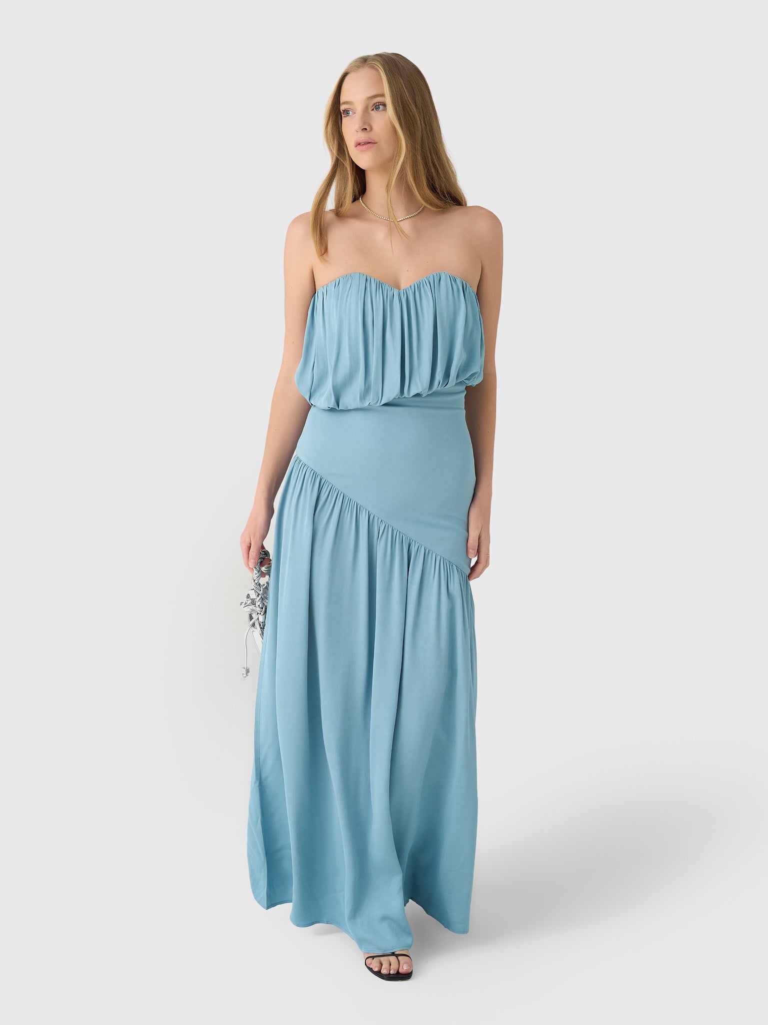 Third Form Women's Seraphic Strapless Maxi Dress, Aquatic | Size: US8/AU12