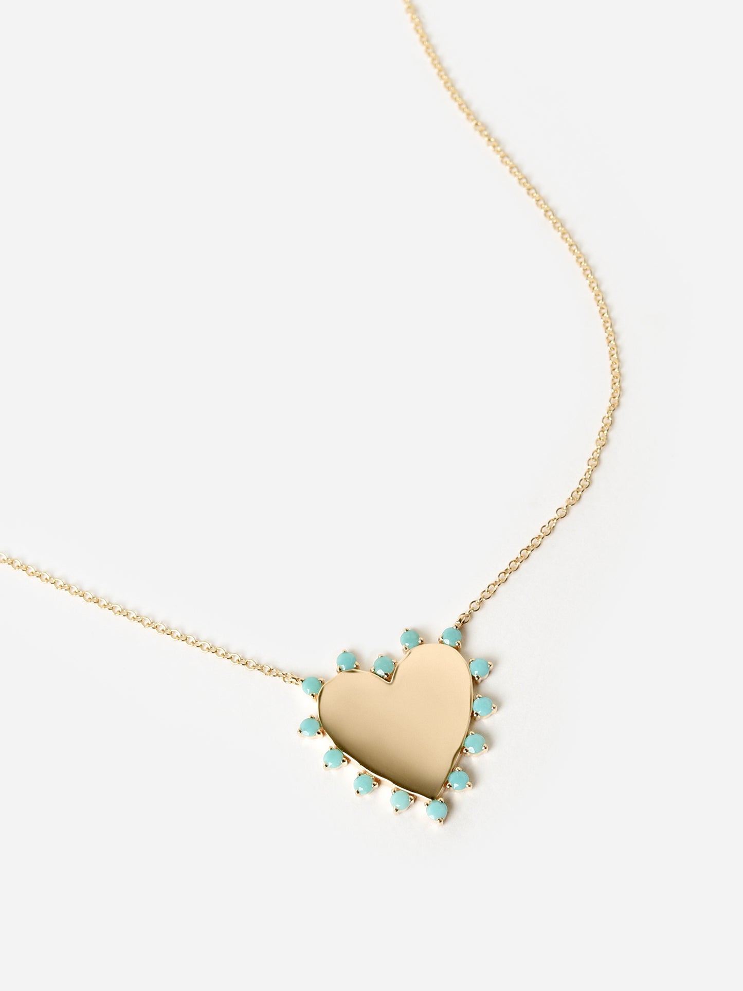 Francie B. Turquoise Heart Necklace - Saint Bernard