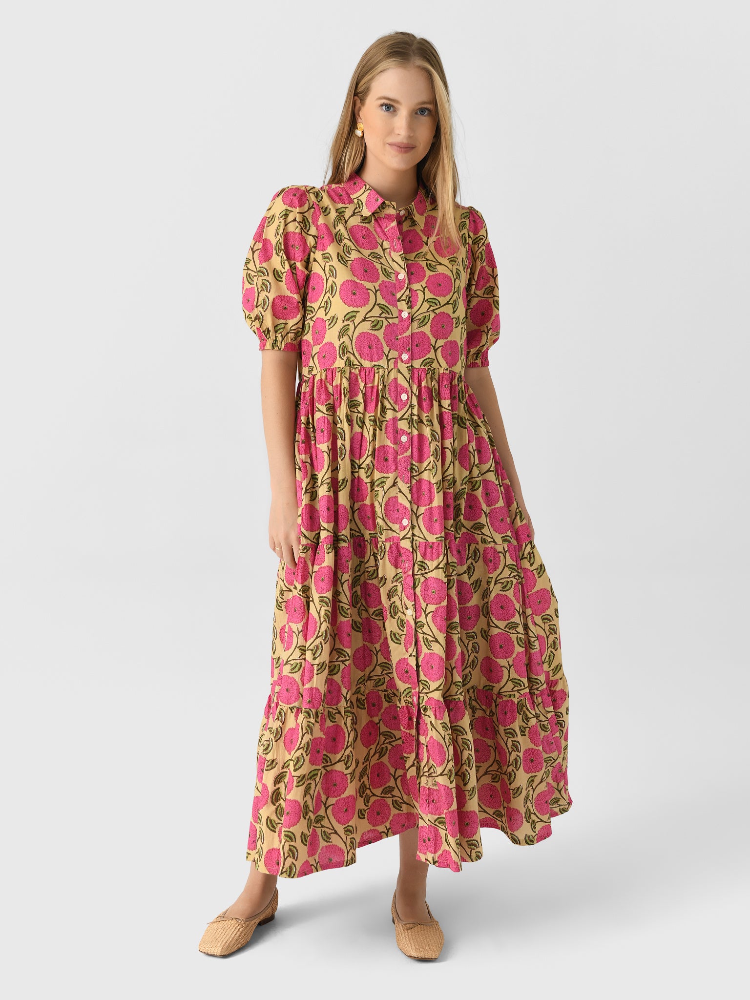 knee length dresses for ladies Lilbelle Women's Taylor Maxi Dress, 100% , Mum Butter Pink, 100% Cotton | Size: Small/Medium