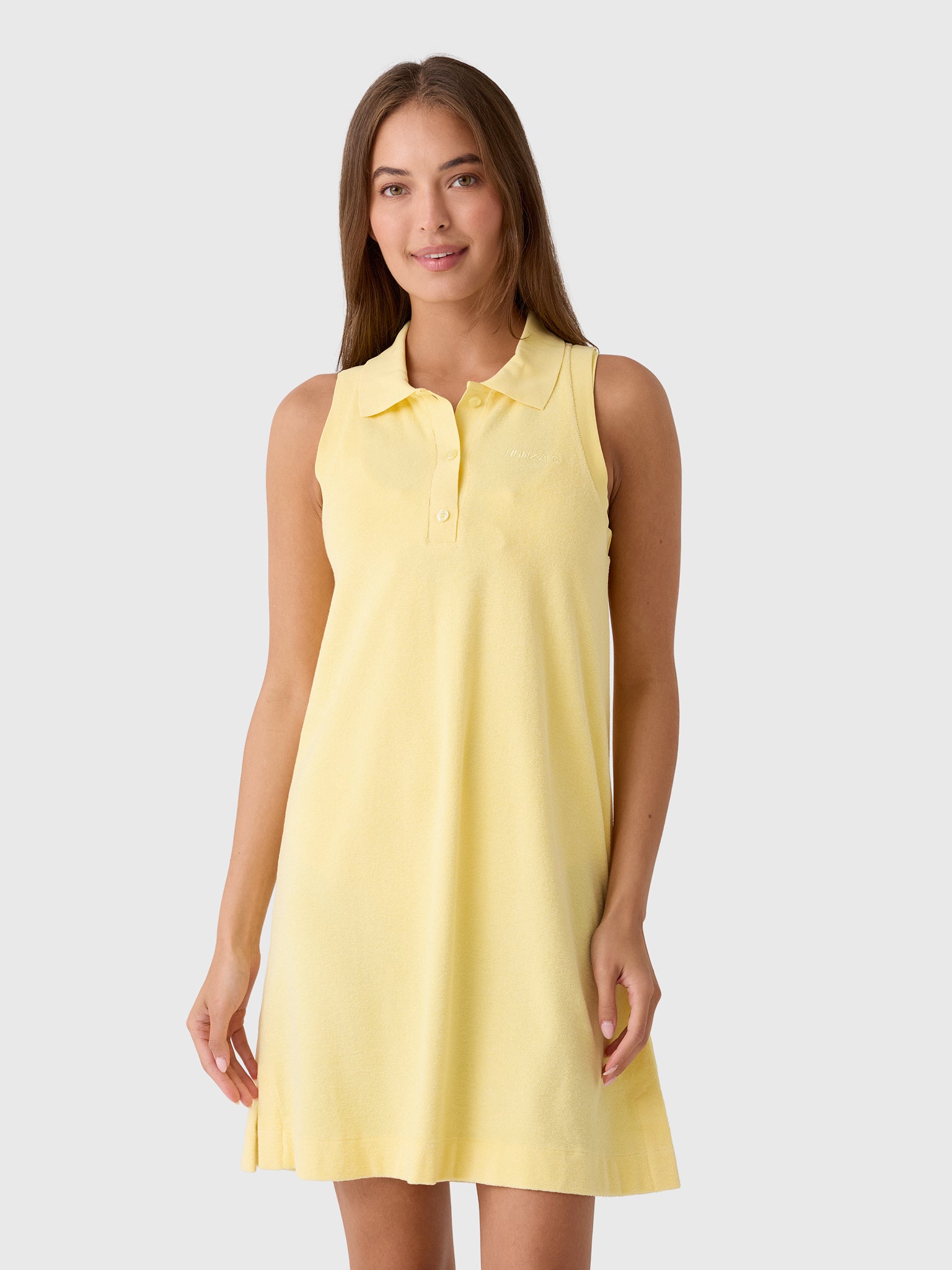 Hunza G Towelling Tennis Dress in Yellow
