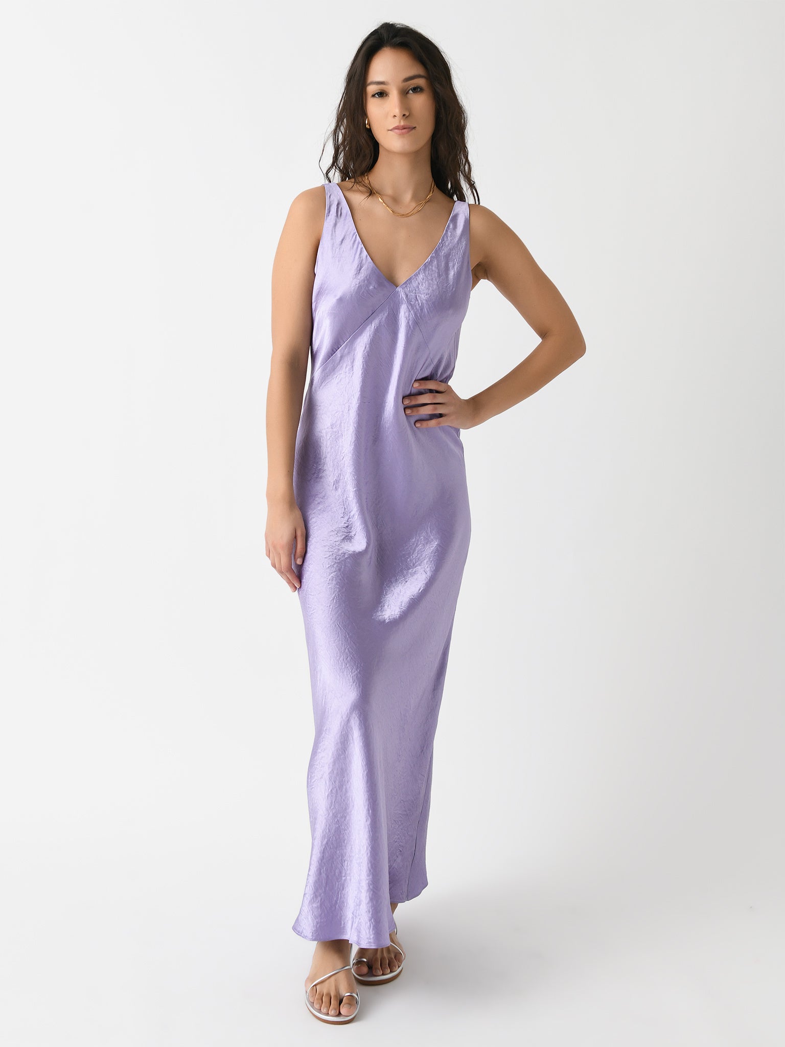 Vince Women's V-Neck Maxi Slip Dress Saint Bernard Vince Women's V-Neck Maxi Slip Dress Saint Bernard