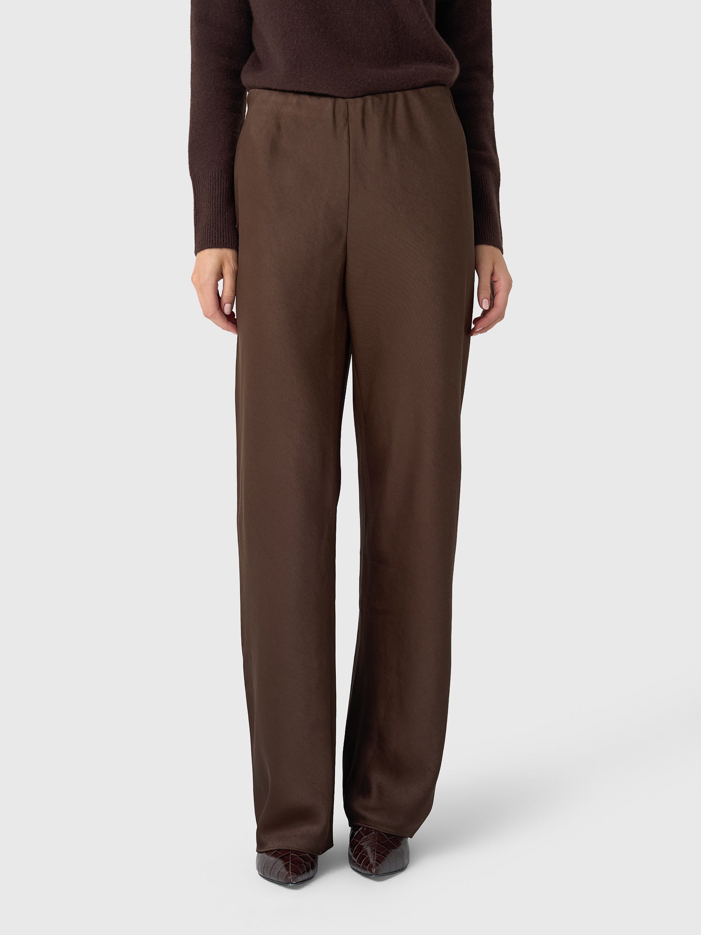 Vince Women's Fluid Satin Bias Pant - Saint Bernard