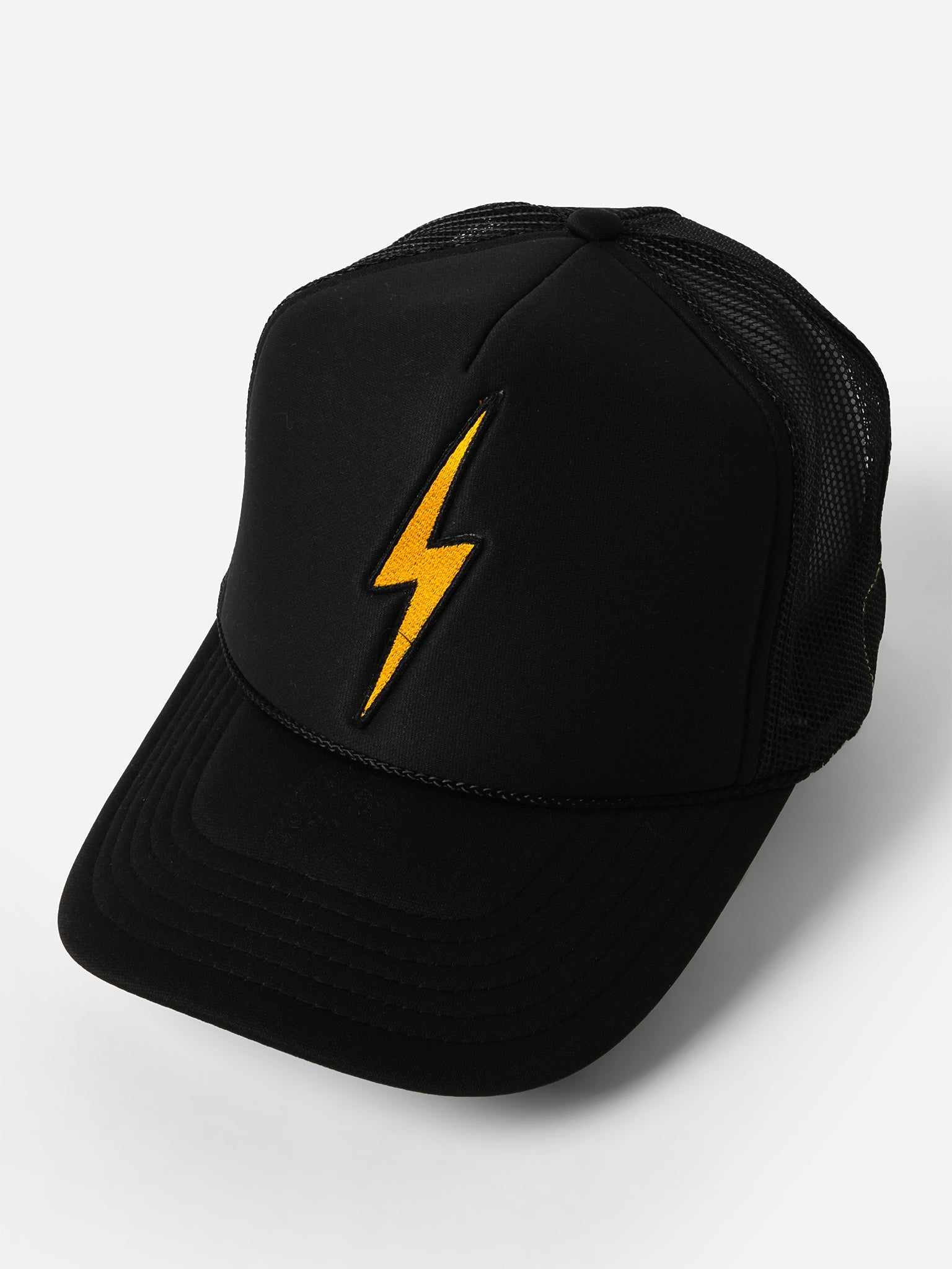 AVIATOR NATION Trucker Hat with Lightning Bolt Custom Embroidered Retro Foam Trucker Hat, AV Aviator Nation  main image 2