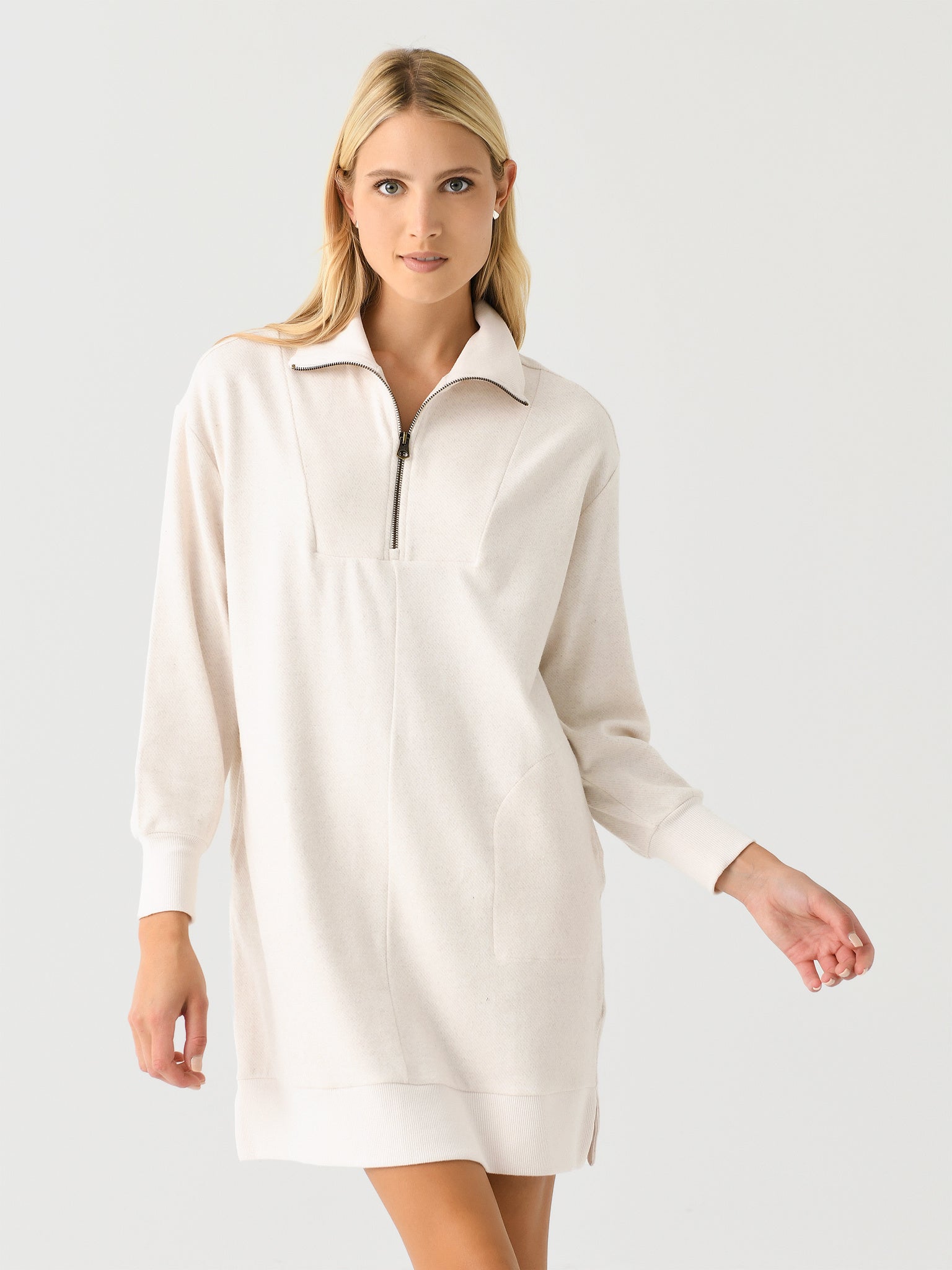Faherty Brand Women's Legend Quarter-Zip Dress