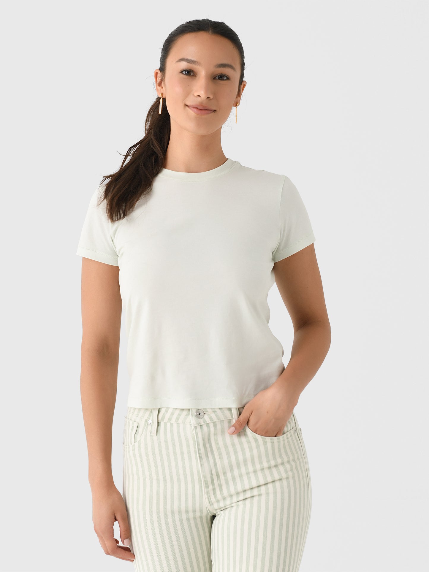 Frame Women's Fitted Baby Tee - Saint Bernard