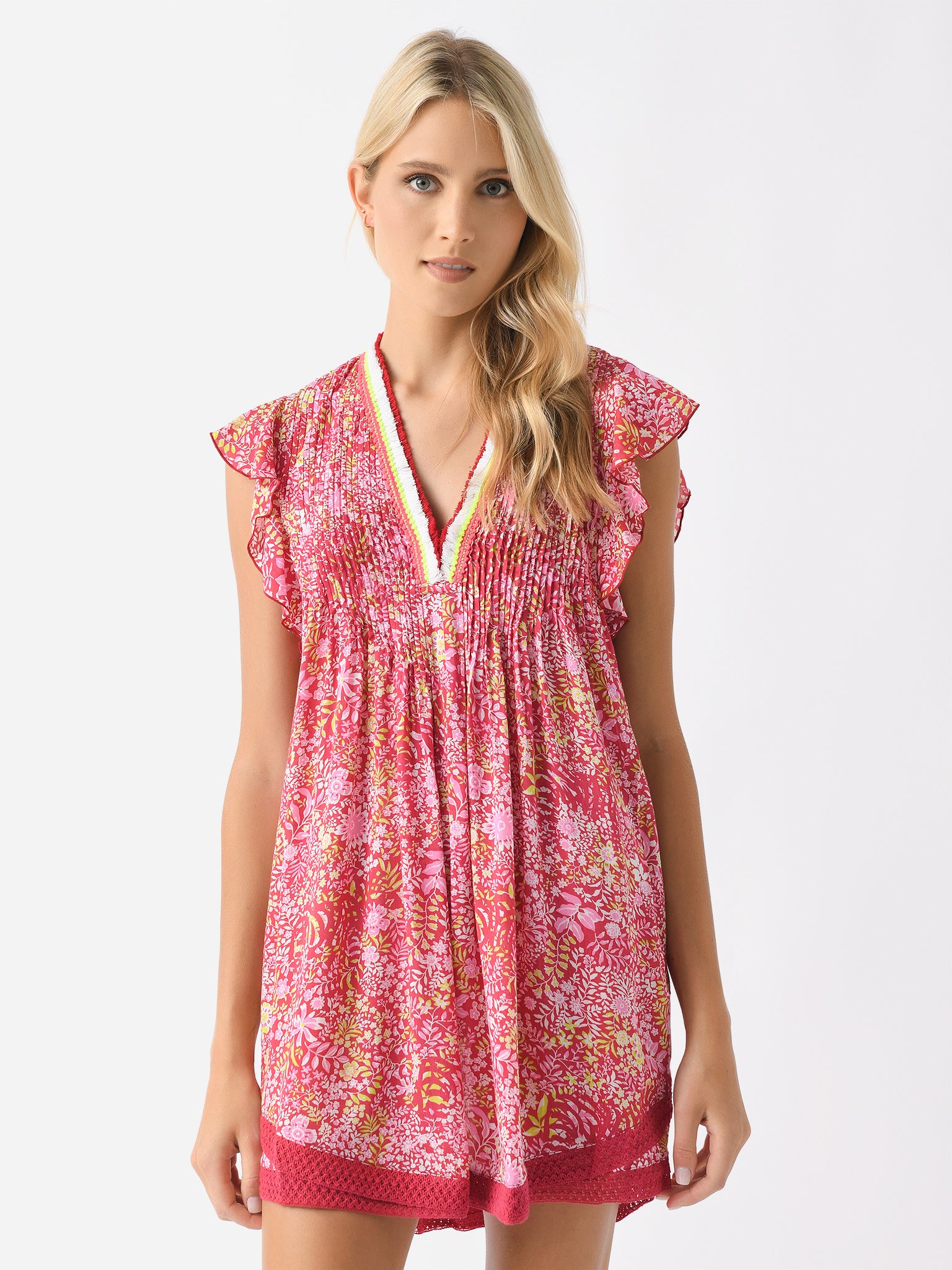 Mini Dress Sasha Optic White - Poupette St Barth main image 0