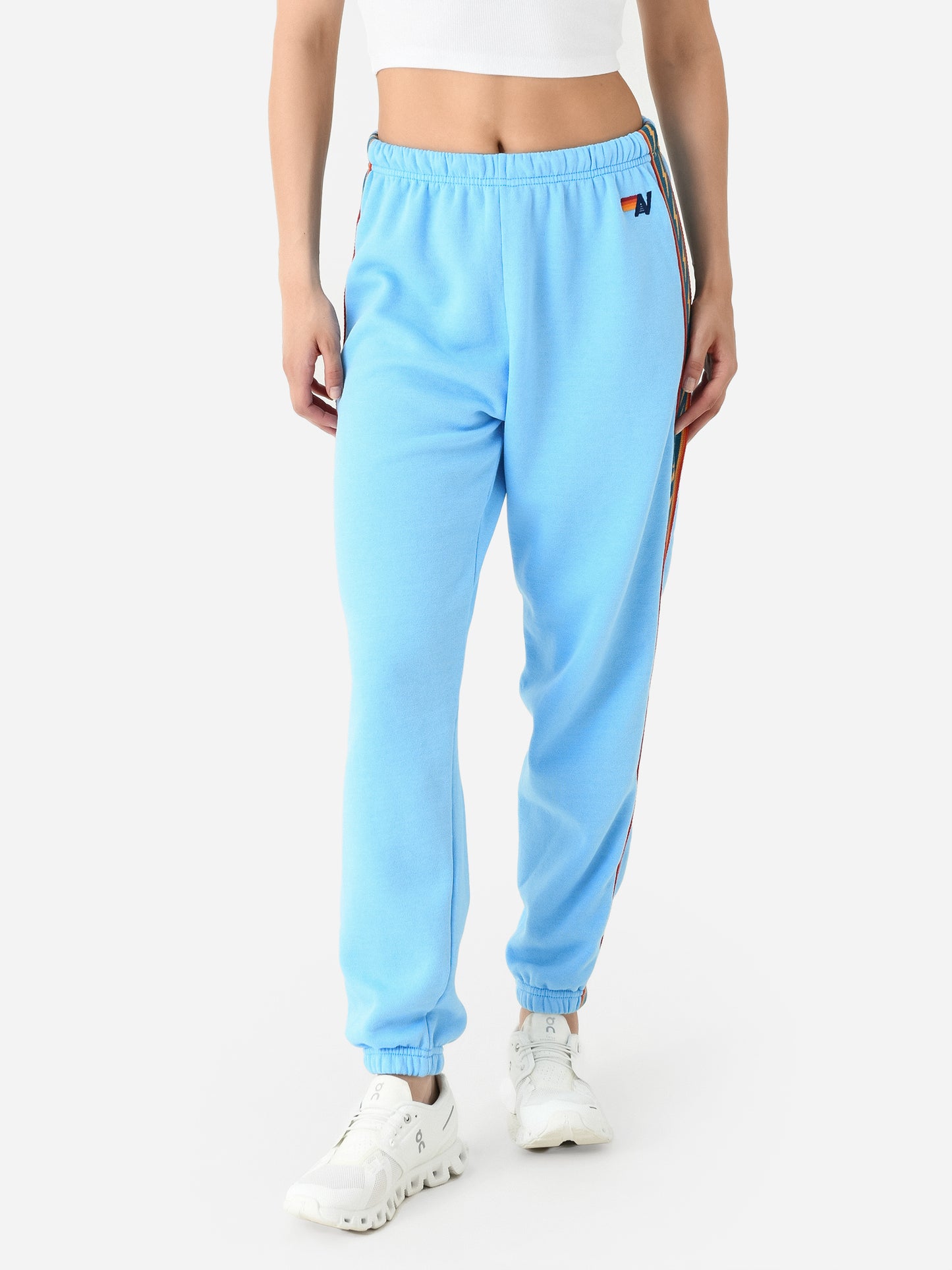 Aviator Nation Women's Bolt Stripe Sweatpant - Saint Bernard