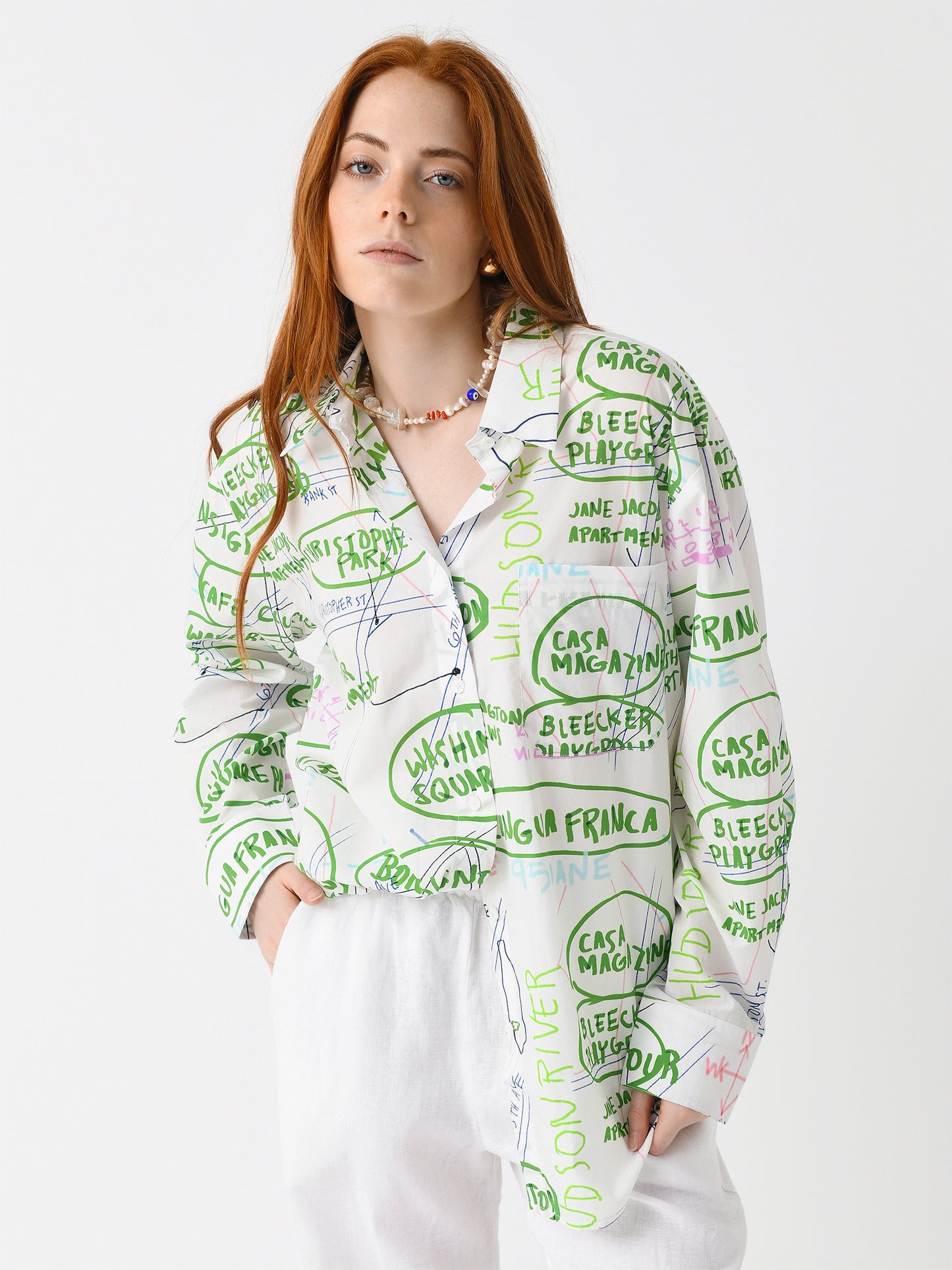 Lingua Franca Women's Bonsignor Button-Down Shirt - Saint Bernard