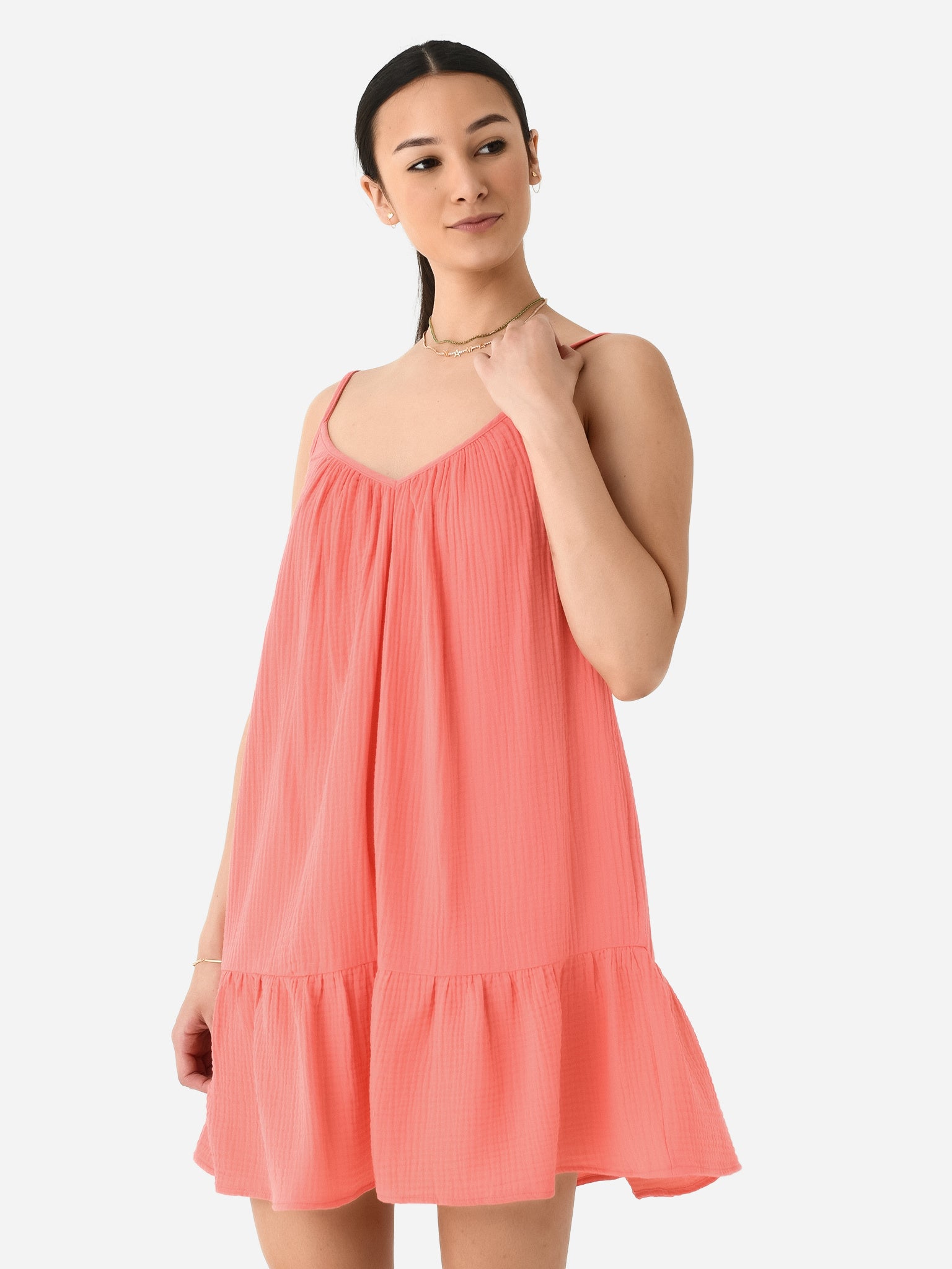 Z Supply Women's Amalia Gauze Mini Dress Saint Bernard Z Supply Women's Amalia Gauze Mini Dress Saint Bernard