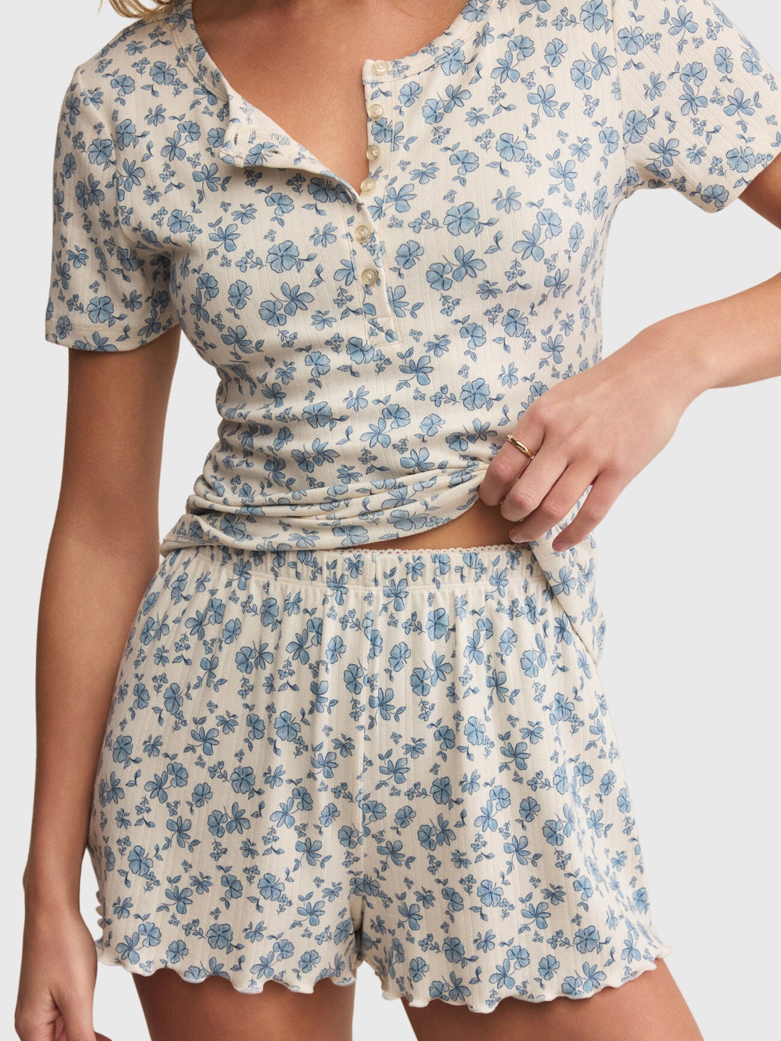 Z Supply Faya Idra Ditsy Maxi Dress in Cloud