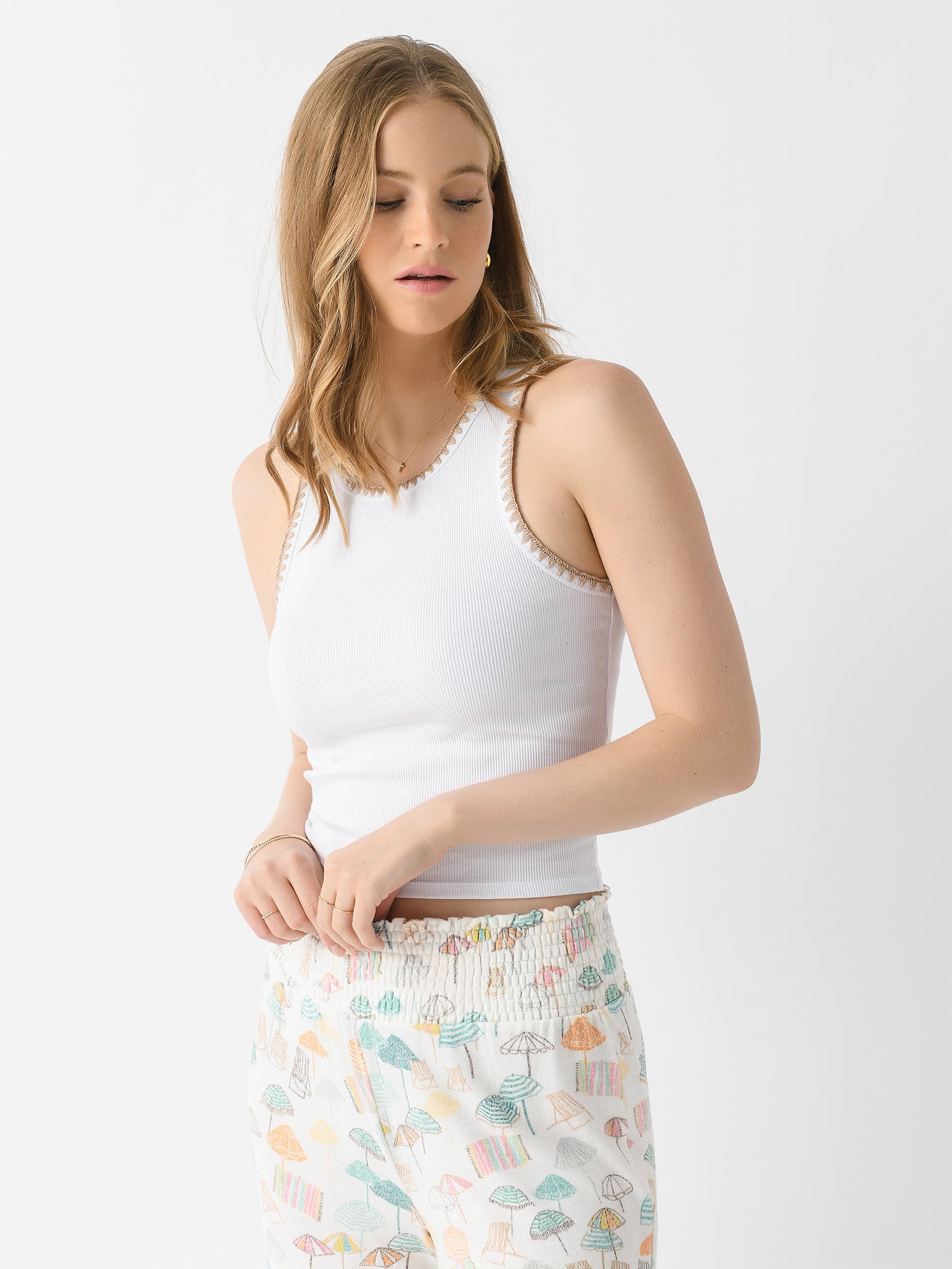 Z Supply Women's Avril Rib Whipstitch Tank | $39.00 | Saint Bernard