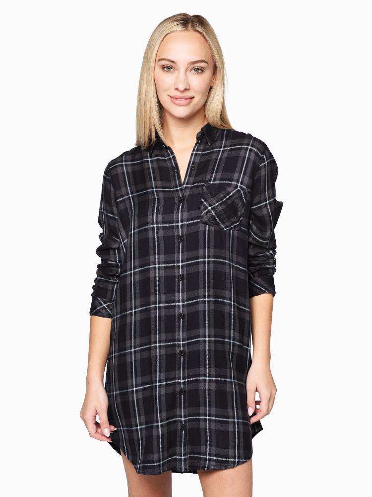 flannel shirt dress womens Rails Women's Bianca Flannel Shirt Dress – Saint Bernard
