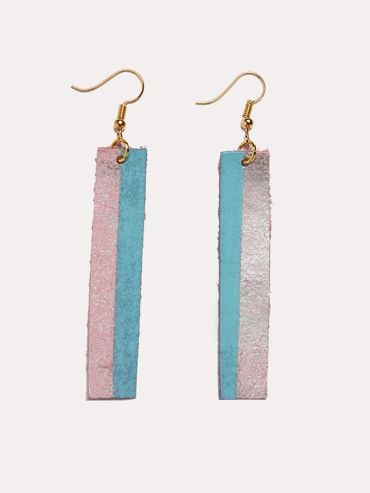 The Crowns Painted Bar Drop Earrings - Saint Bernard