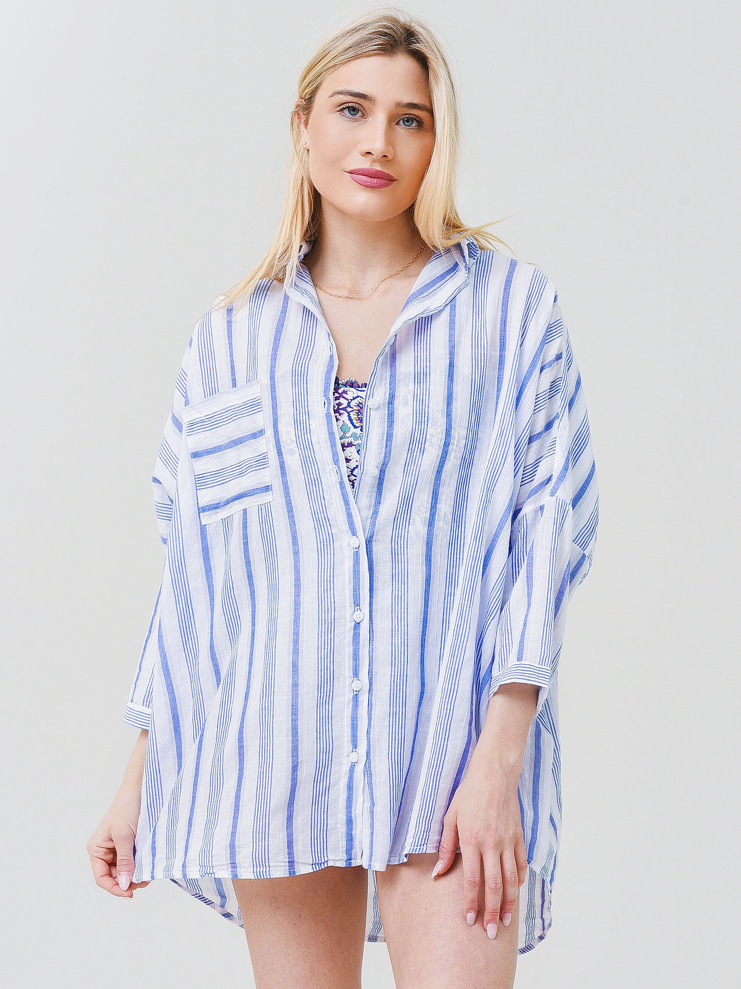 Stark X Women's White Stripe Dress - Saint Bernard