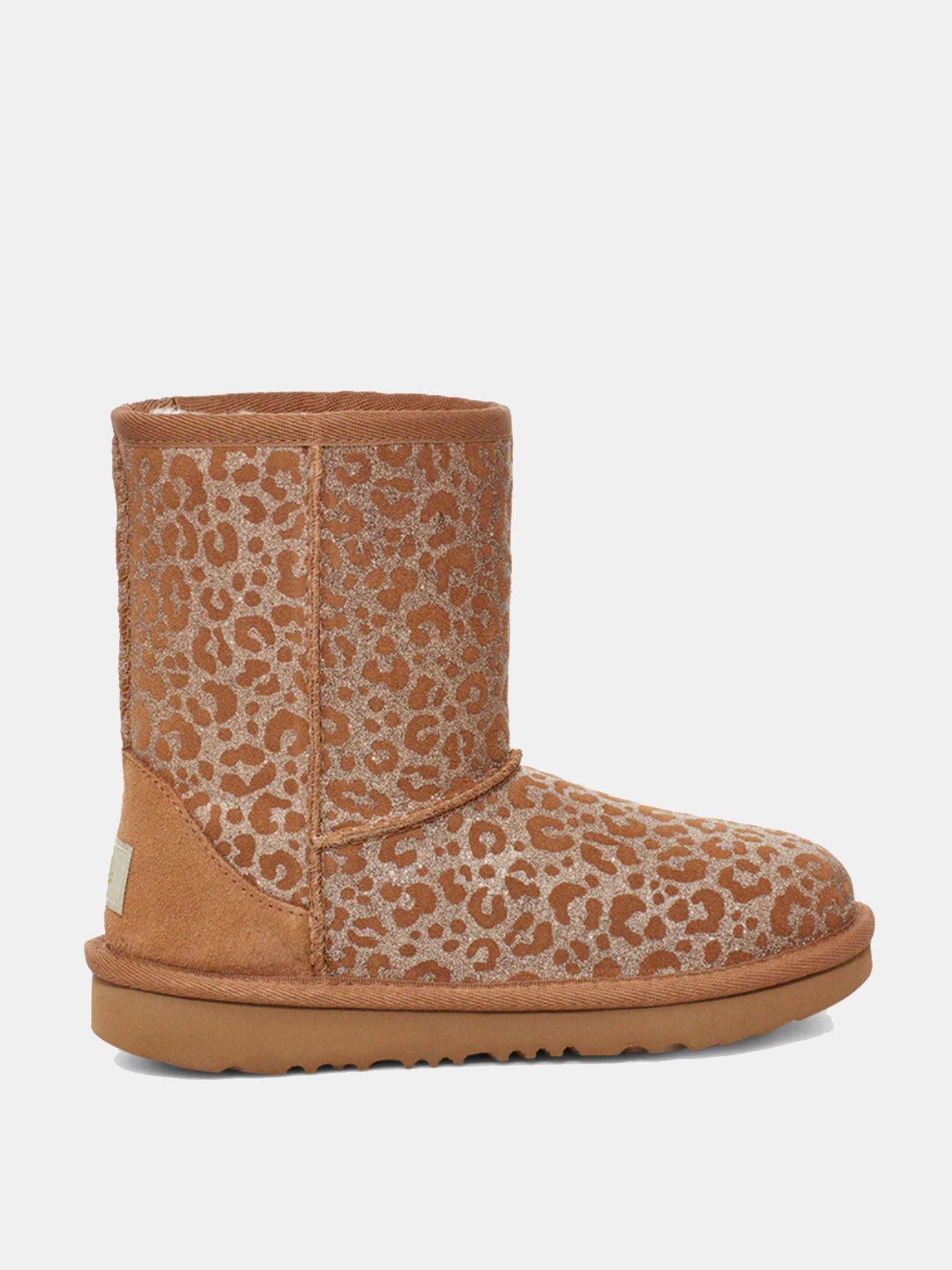 Ugg Little Girls' Classic II Glitter Leopard Boot - Saint Bernard