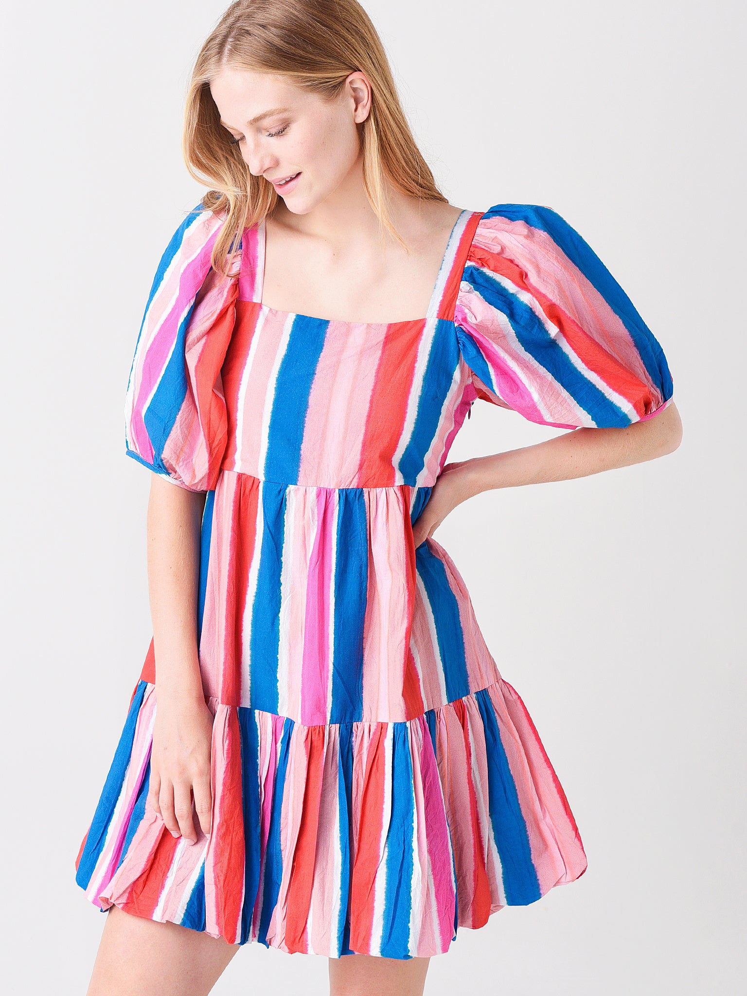 oliphant mini dresses Oliphant Smock Square Neck Mini Dress Dipsy / M