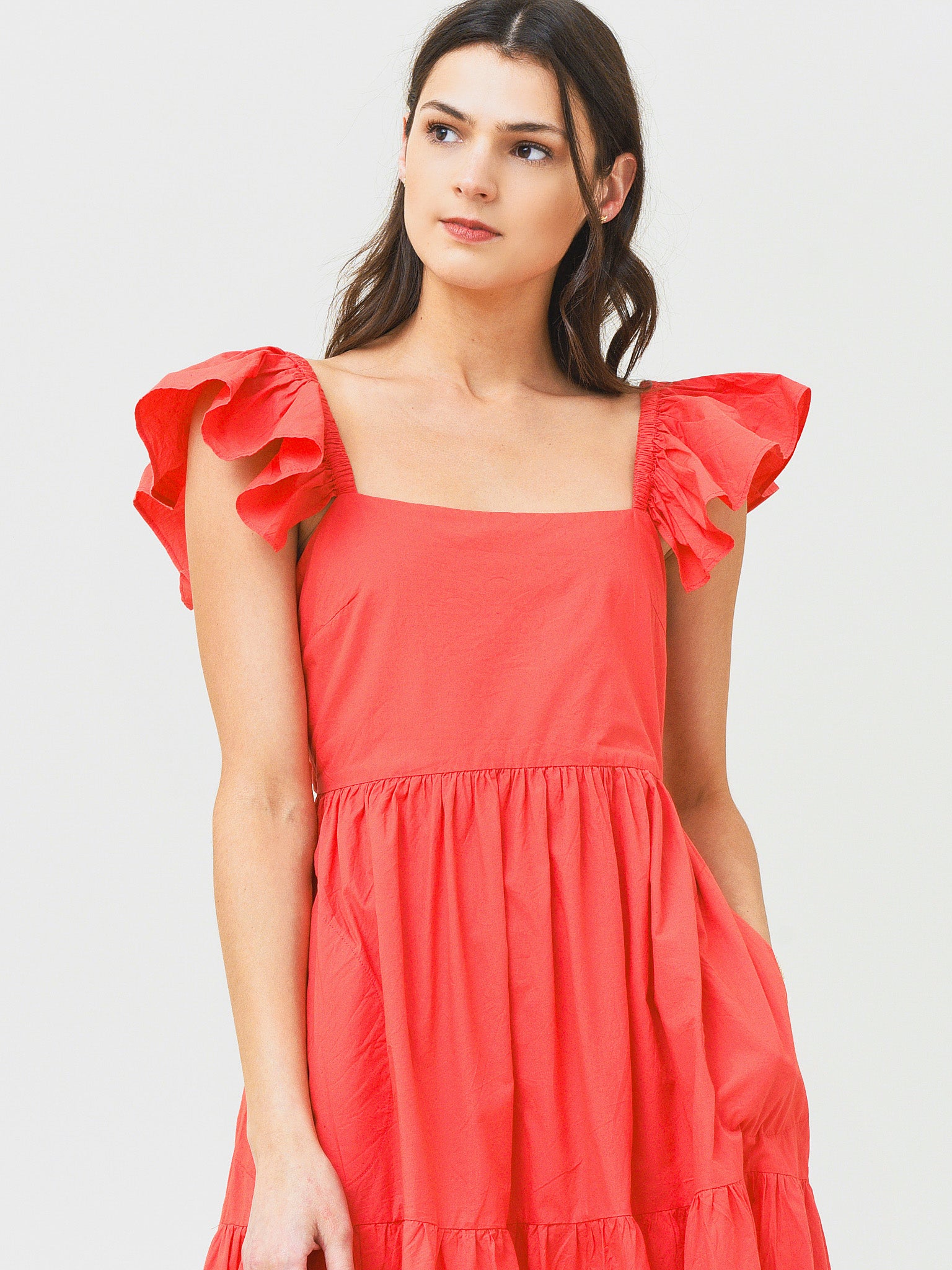 Oliphant Women's Flirty Tie Back Midi Dress