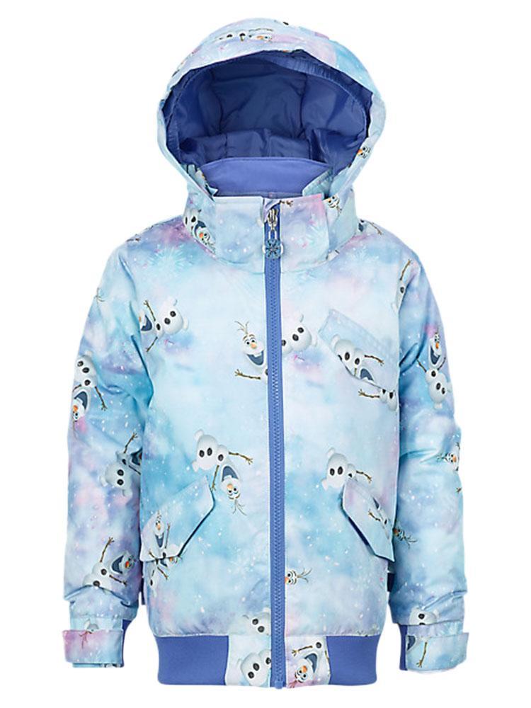 burton frozen olaf snowboard Burton Girls' Minishred Twist Olaf Bomber Jacket