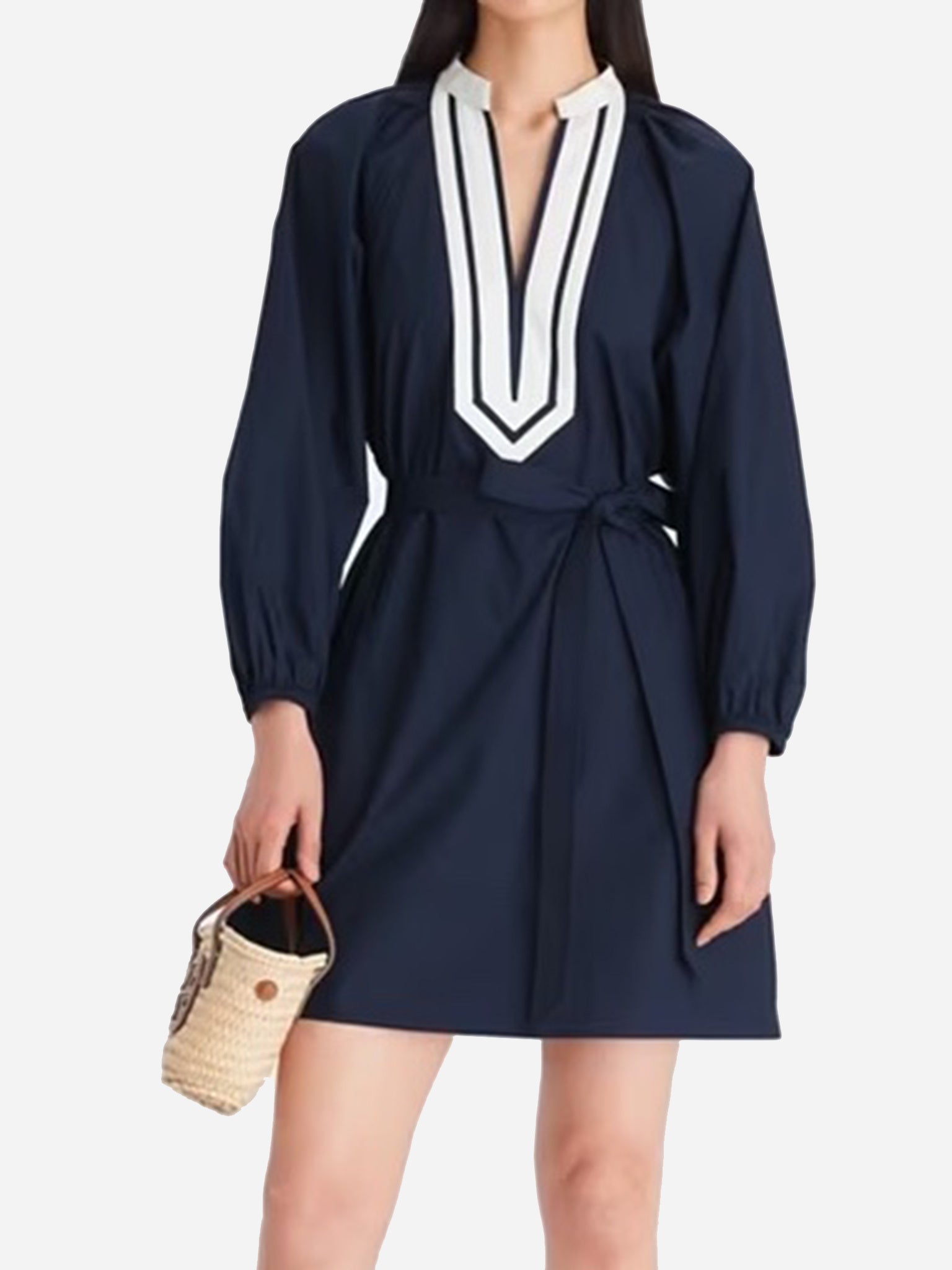 blue tory burch dress Tory Burch Dresses | Tory Burch Jane Navy Blue Ruffle Dress | Color: Blue | Size: 4