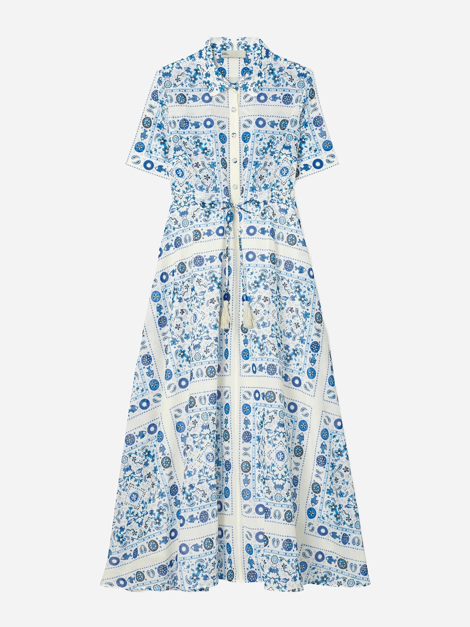 Tory Burch Women's Printed Cotton Shirtdress – Saint Bernard Tory Burch Women's Printed Cotton Shirtdress – Saint Bernard