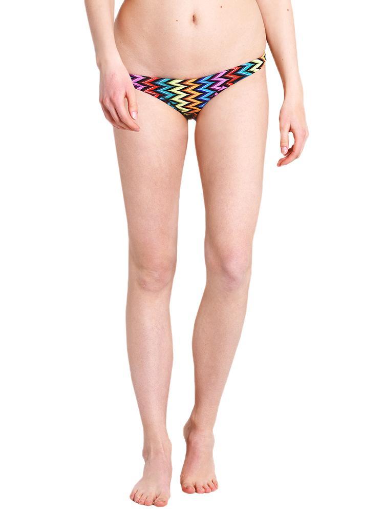 Milly Chevron Stretch Jacquard St. Lucia Bikini Bottom - Saint Bernard