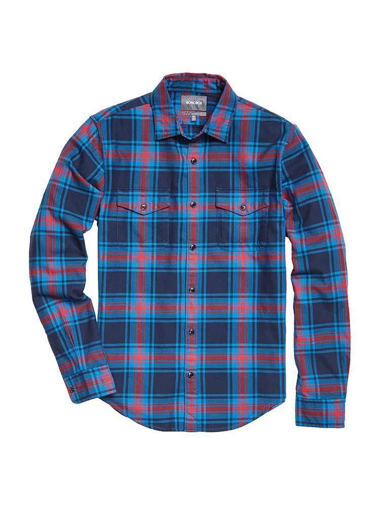 Bonobos Fieldhouse Flannel Slim Fit - Saint Bernard
