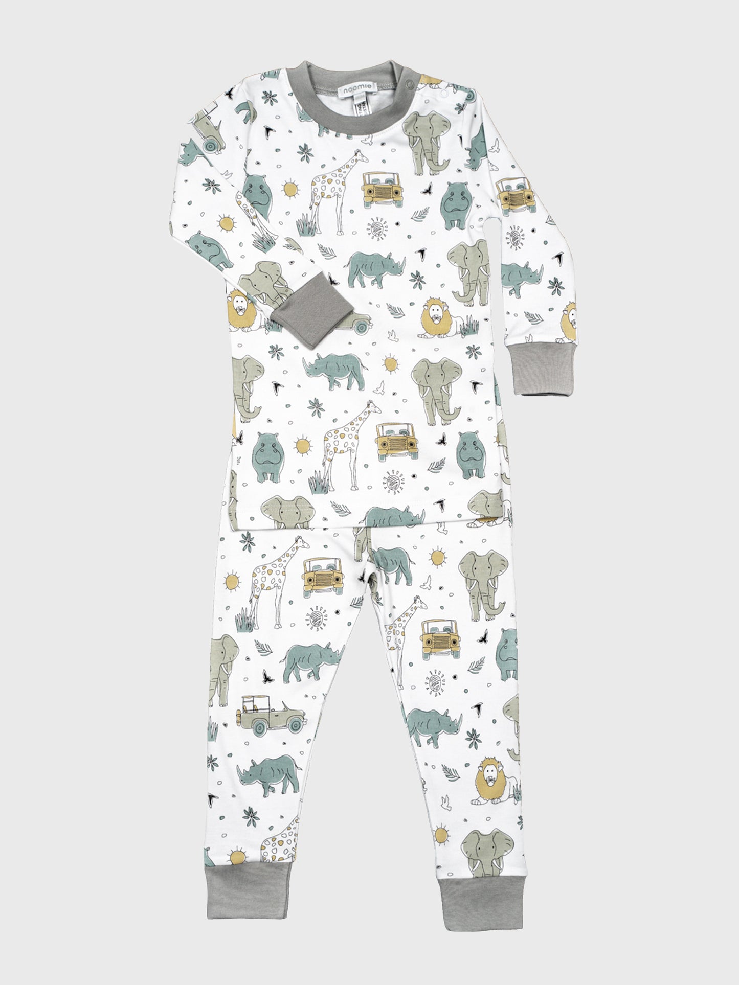 Baby Noomie Little Boys' Safari Two-Piece Pajama - Saint Bernard