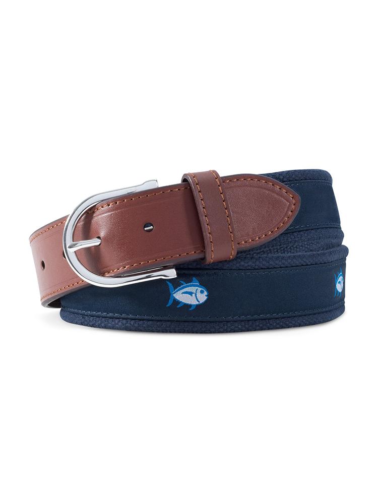 Southern Tide Men's Skipjack Ribbon Belt - Saint Bernard