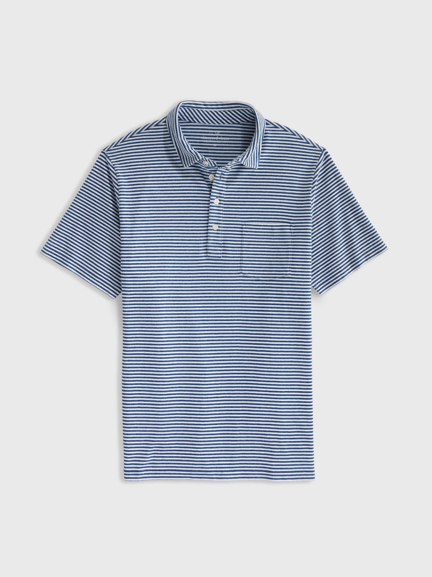 Vineyard Vines Men's Indigo Island Feeder Stripe Polo - Saint Bernard