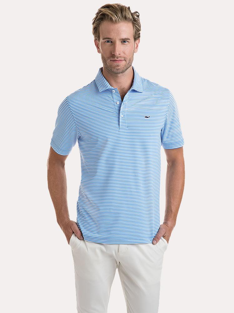 Vineyard Vines Men's Winstead Stripe Sankaty Polo - Saint Bernard