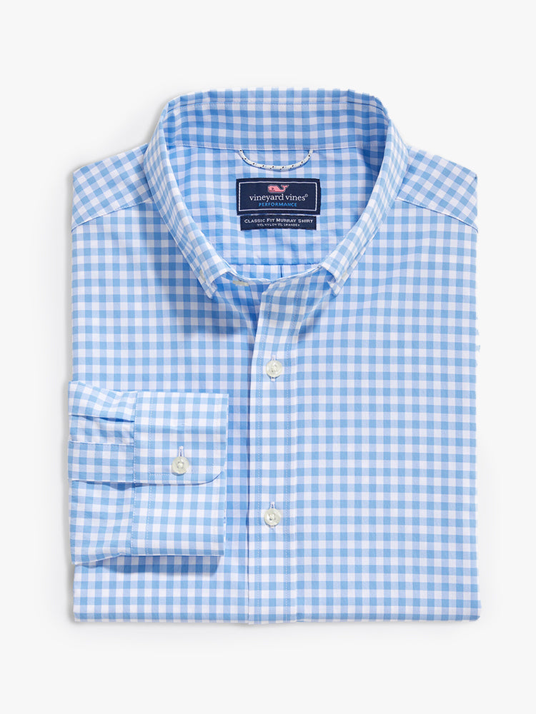 Vineyard Vines Men’s Classic Fit Evernia On-The-Go Performance Tucker Button-Down Shirt - Saint Bernard