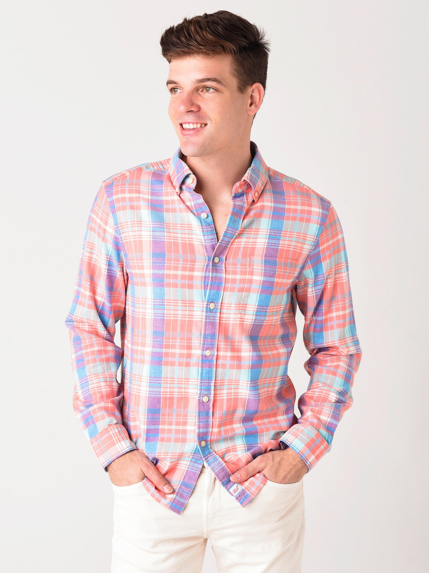 Vineyard Vines Men's Island Classic Fit Plaid Shirt - Saint Bernard