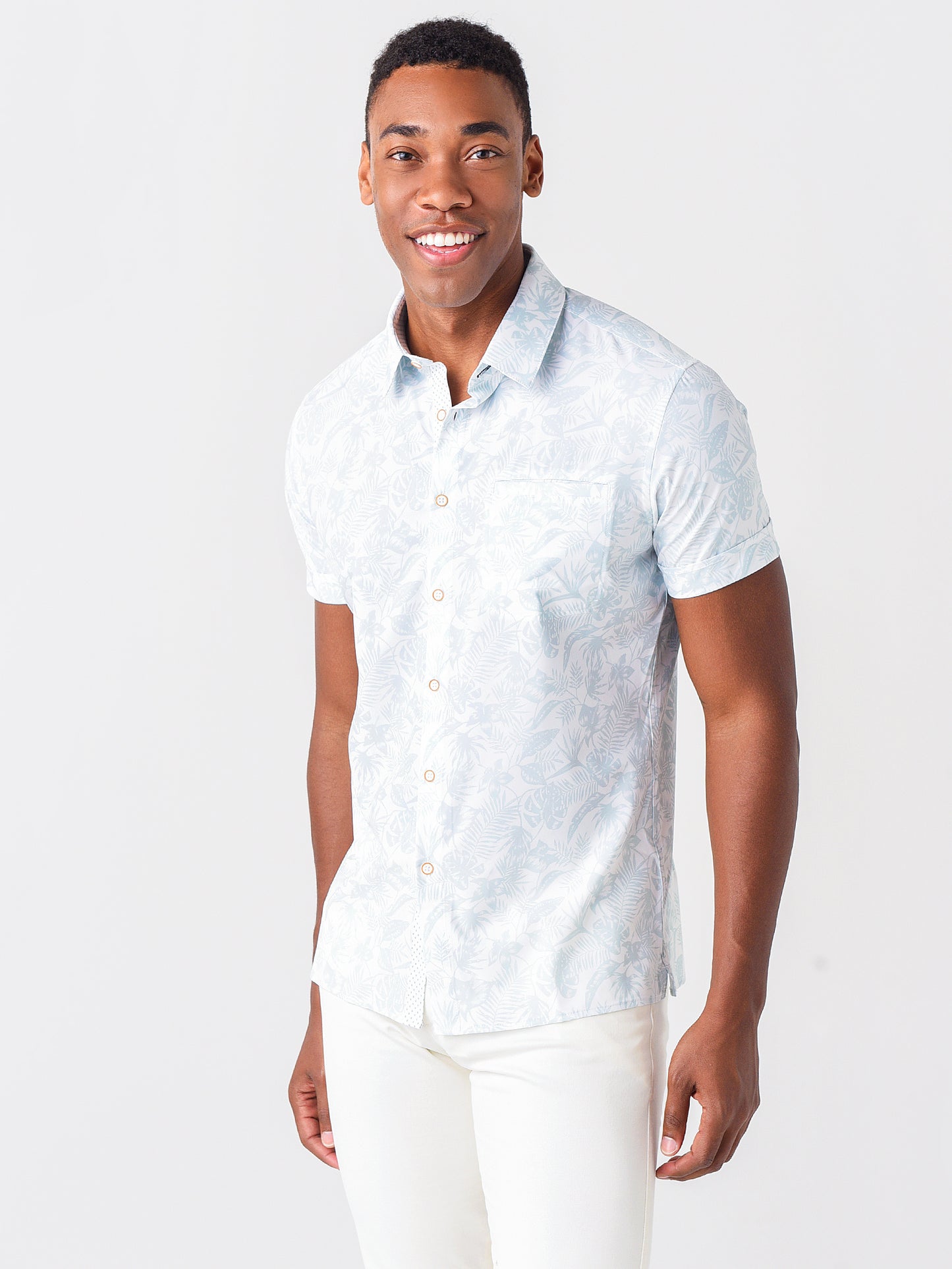 Mizzen+Main Men's Leeward Short-Sleeve Shirt - Saint Bernard